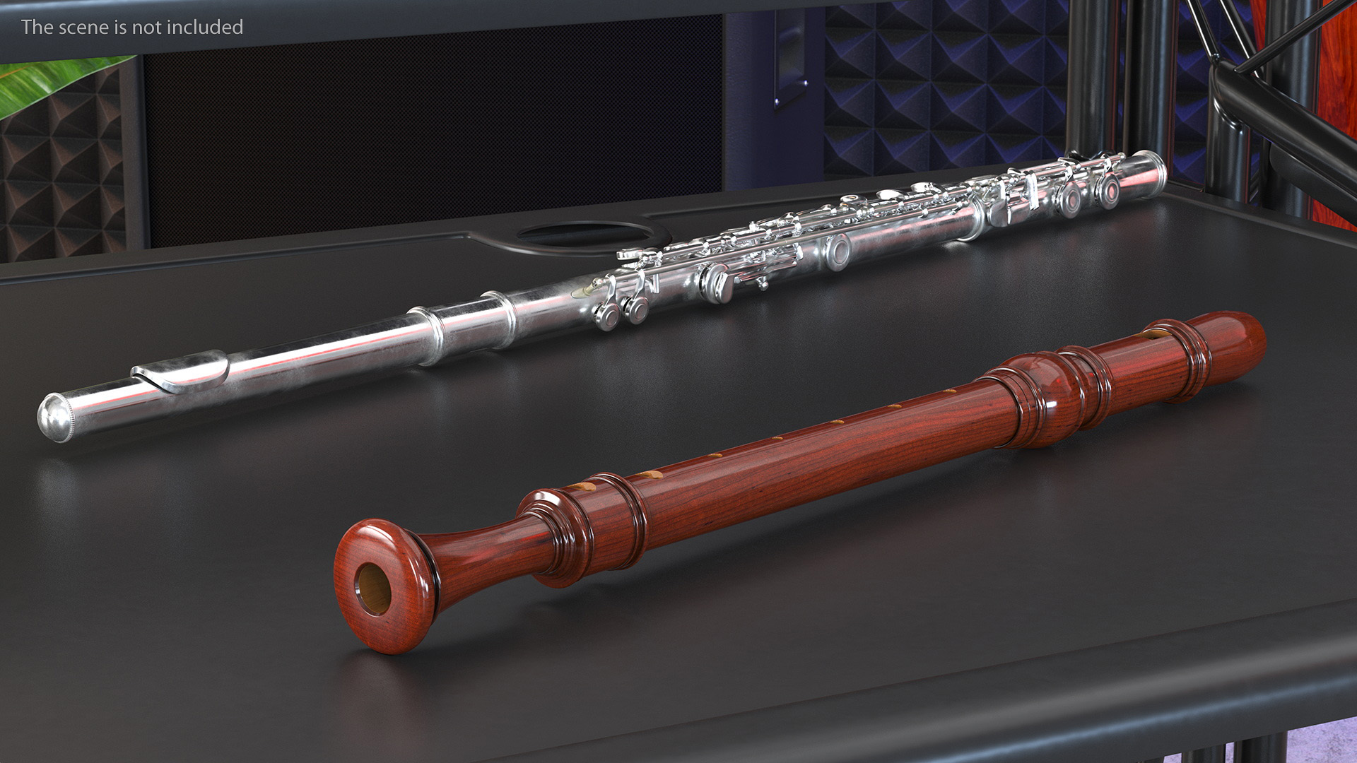 3D Wooden Recorder Flute