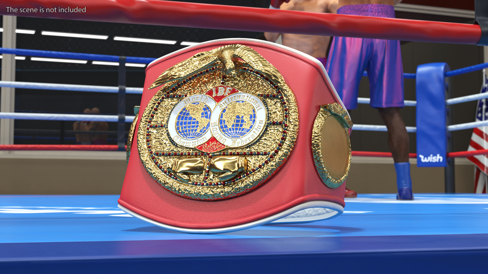 3D IBF Championship Belt Folded whithout Fur