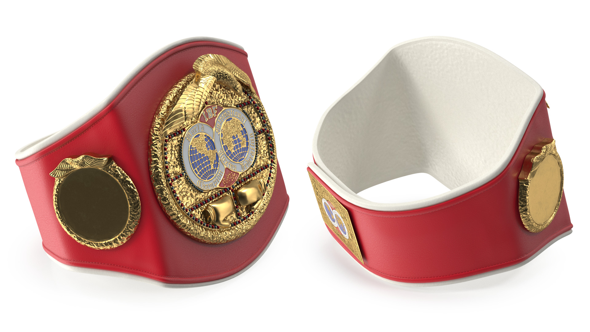 3D IBF Championship Belt Folded whithout Fur
