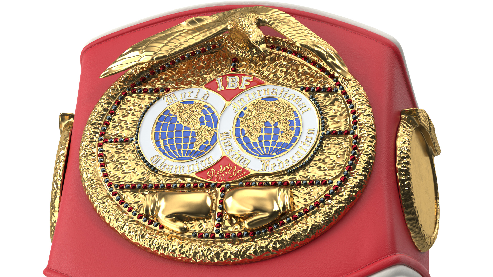3D IBF Championship Belt Folded whithout Fur