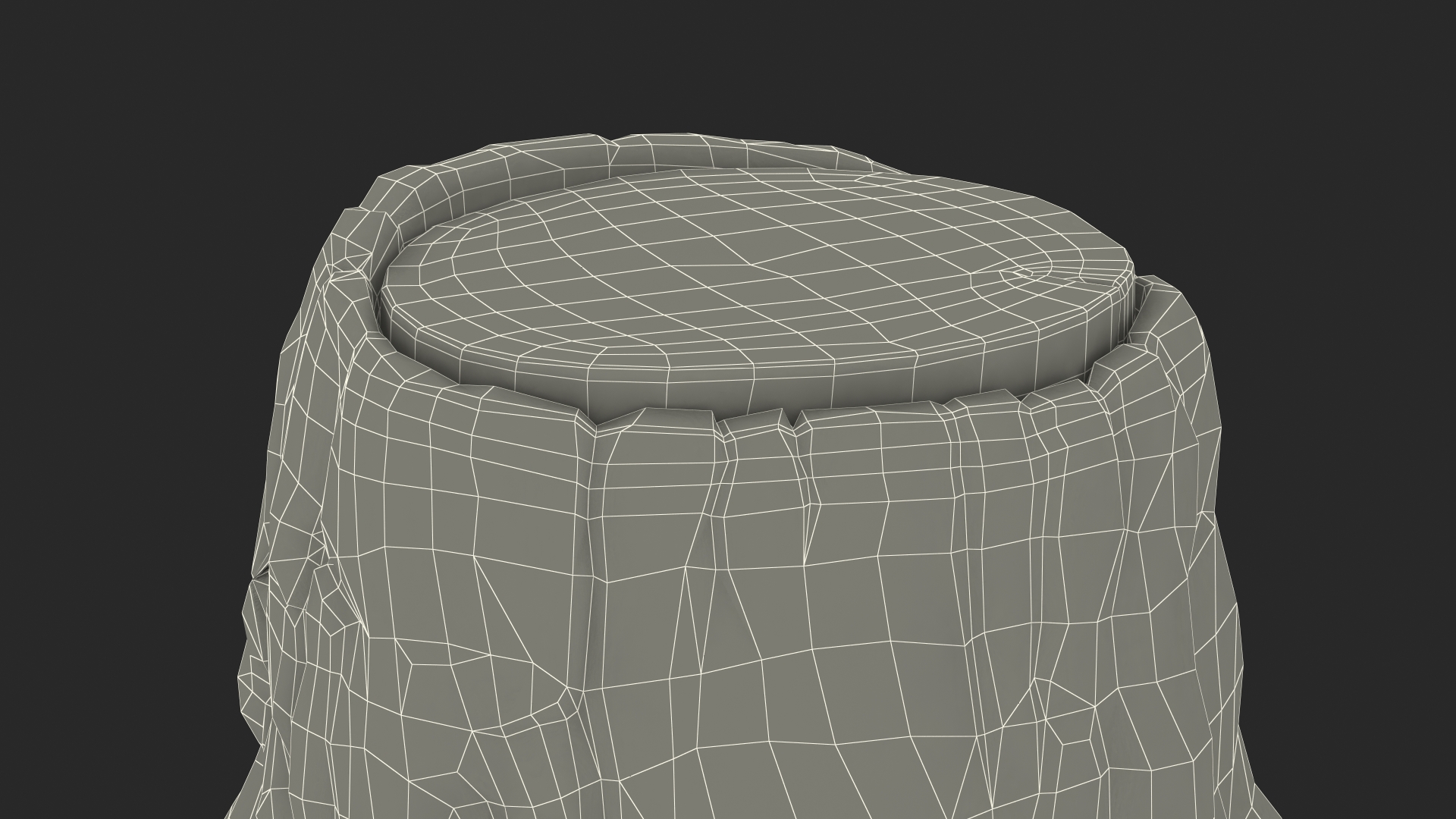 3D Cartoon Tree Stump model