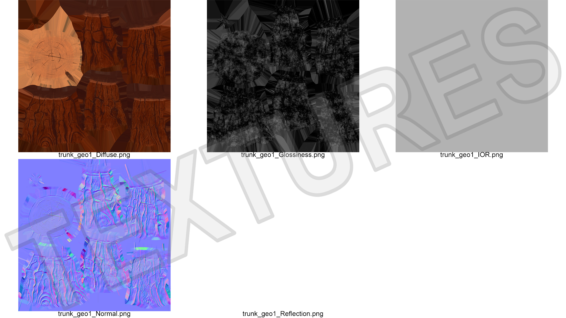 3D Cartoon Tree Stump model