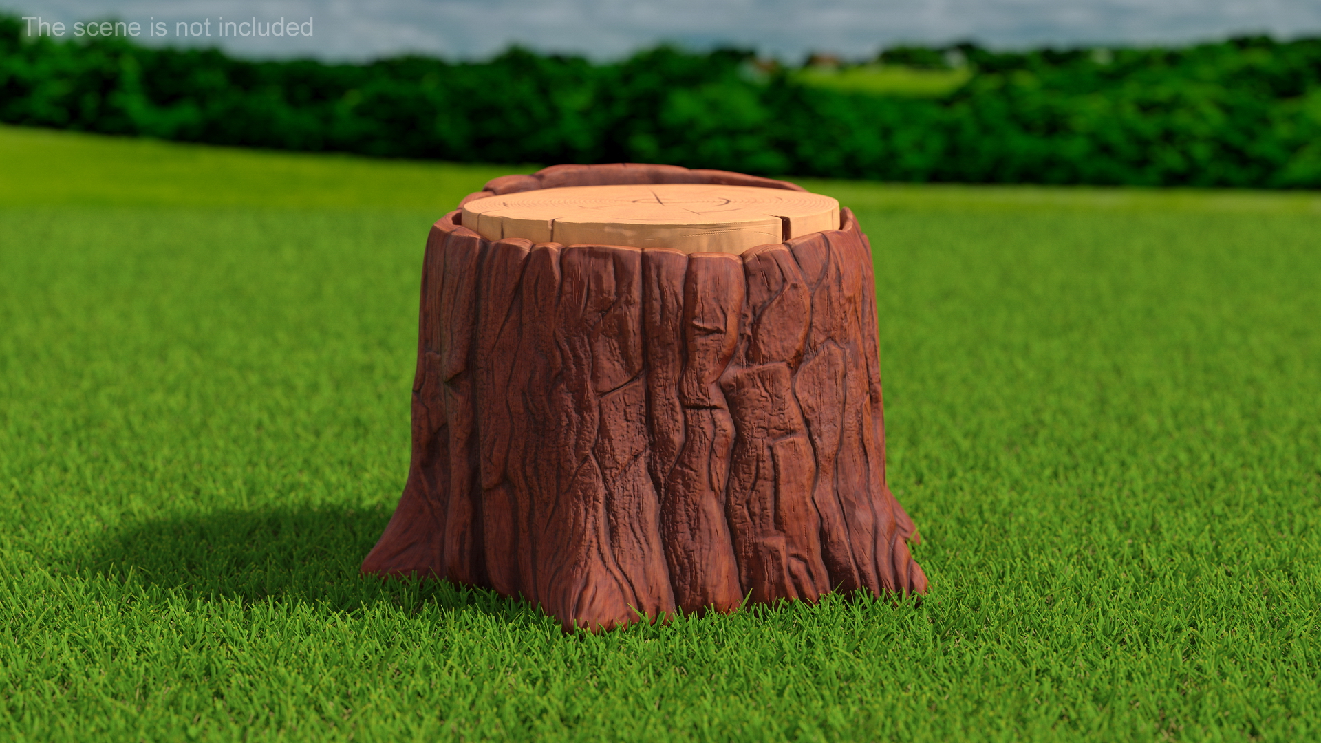 3D Cartoon Tree Stump model