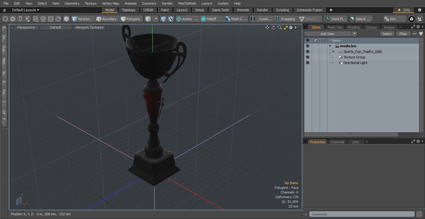 3D Metal Sports Cup