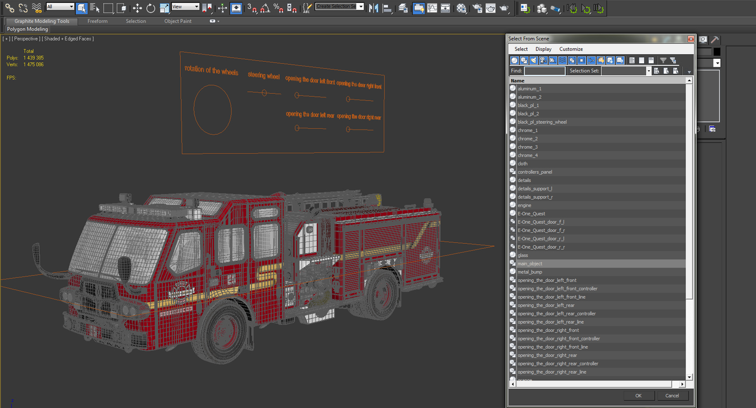 3D Fire Apparatus E One Quest Seattle Rigged