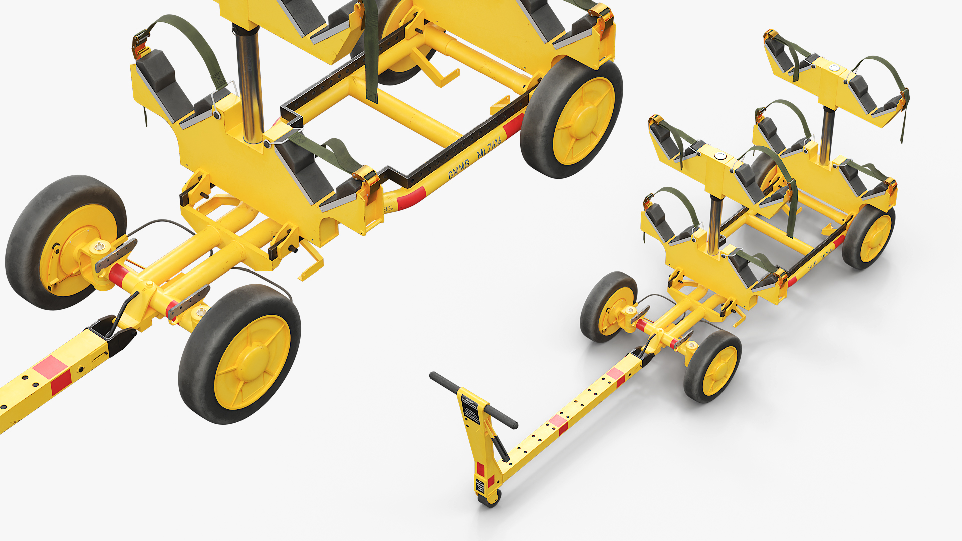 Aircraft Missile Transport Trolley Yellow - view 4