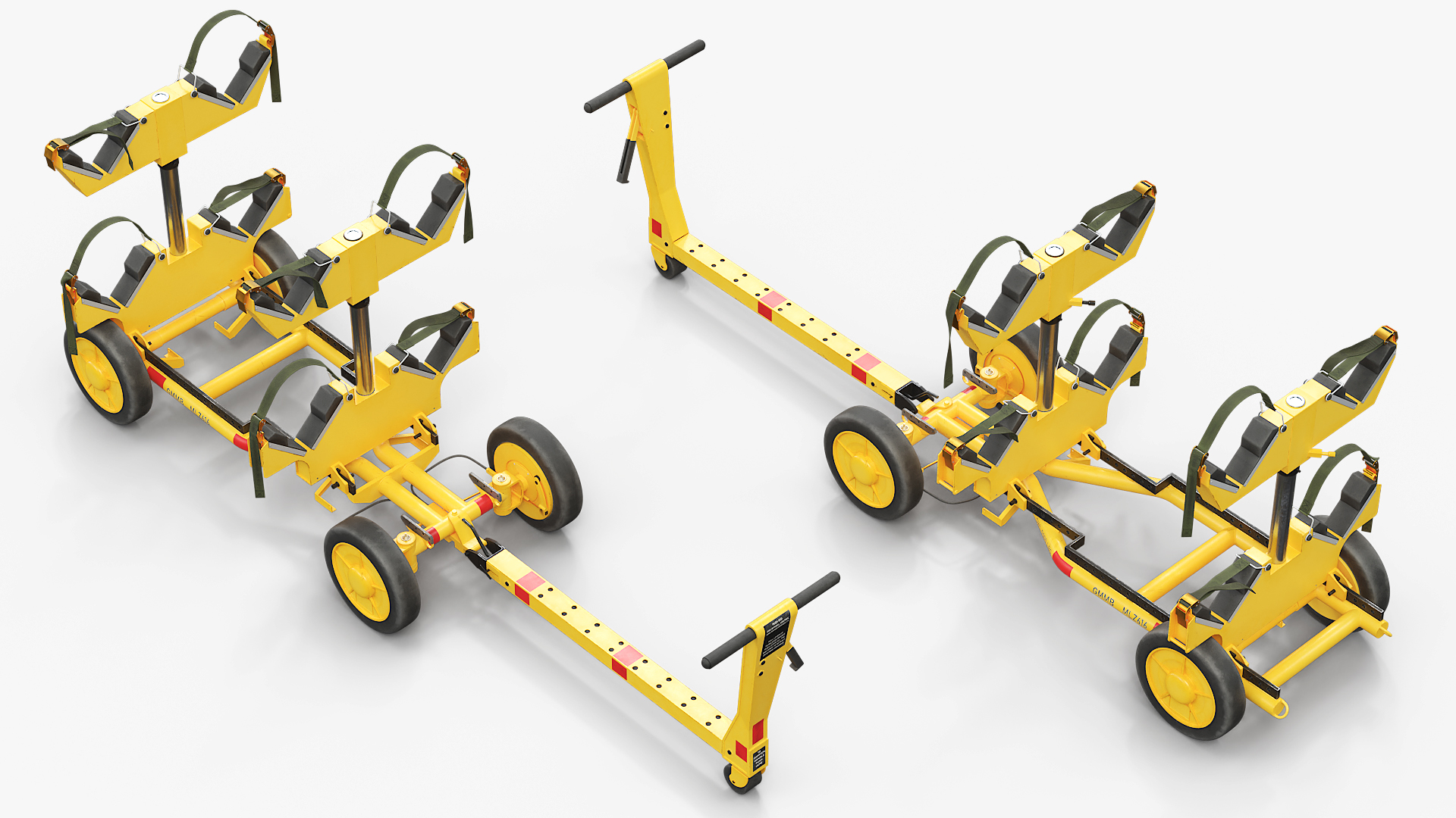 Aircraft Missile Transport Trolley Yellow - view 2