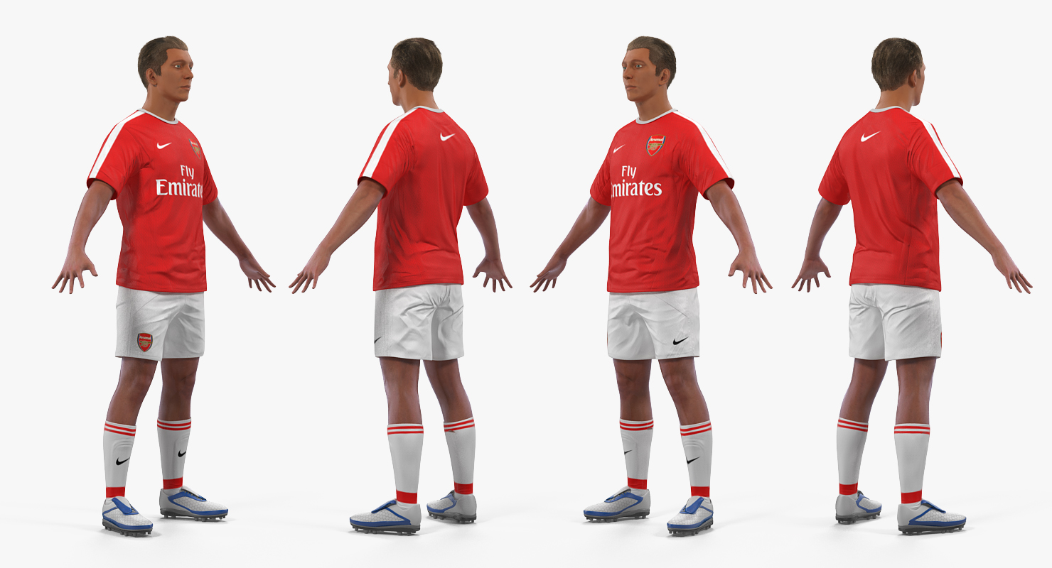 Soccer or Football Player Arsenal Rigged 2 3D