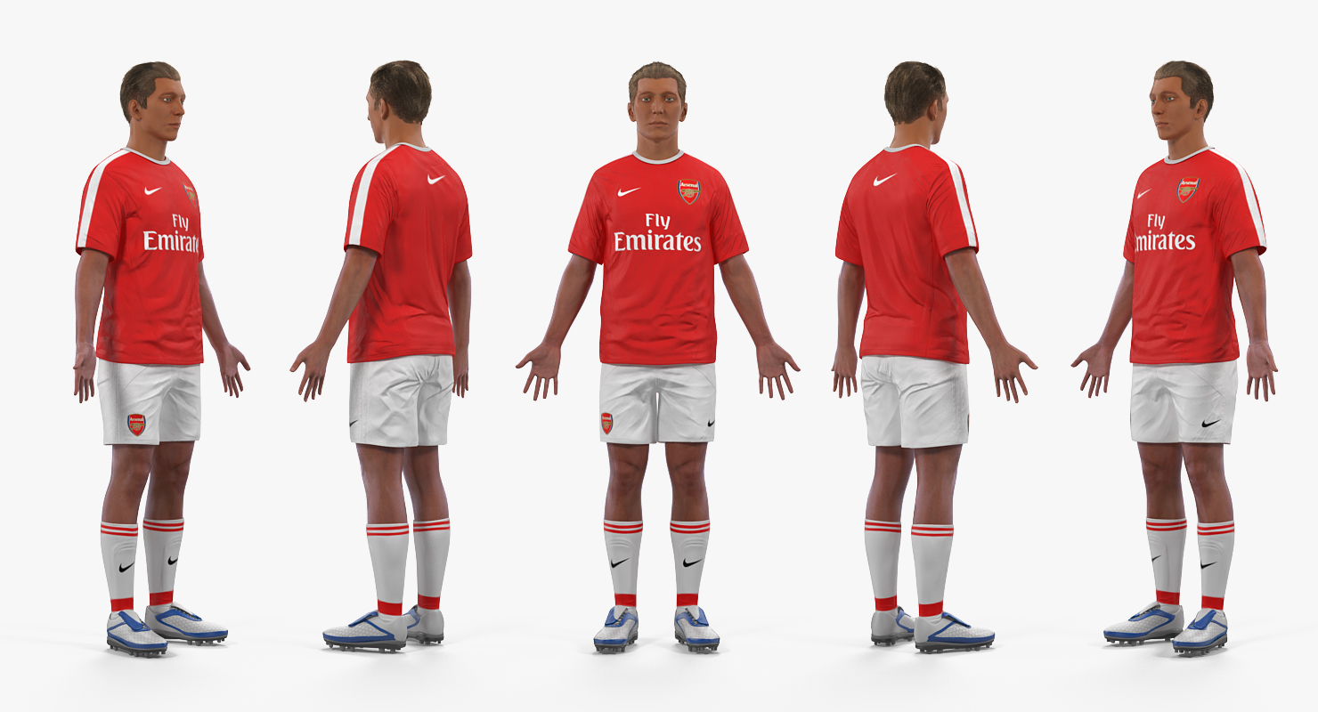 Soccer or Football Player Arsenal Rigged 2 3D
