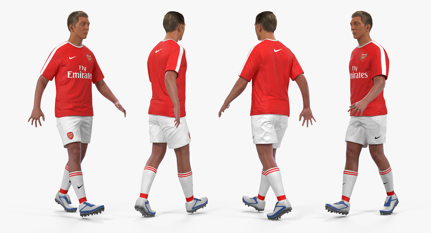 Soccer or Football Player Arsenal Rigged 2 3D