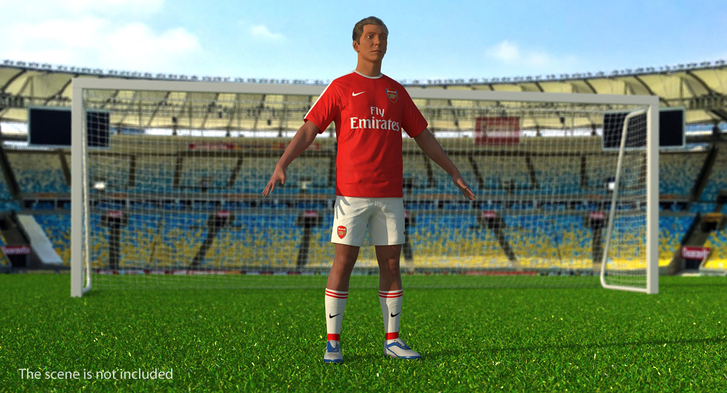 Soccer or Football Player Arsenal Rigged 2 3D