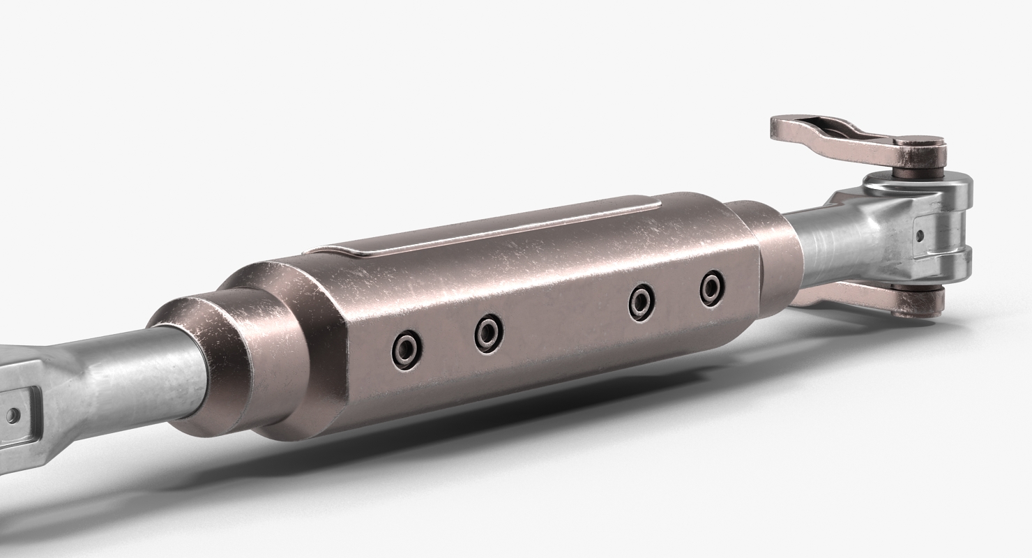 3D model Anodized Ram Hydraulic Cylinder 3 Sci Fi
