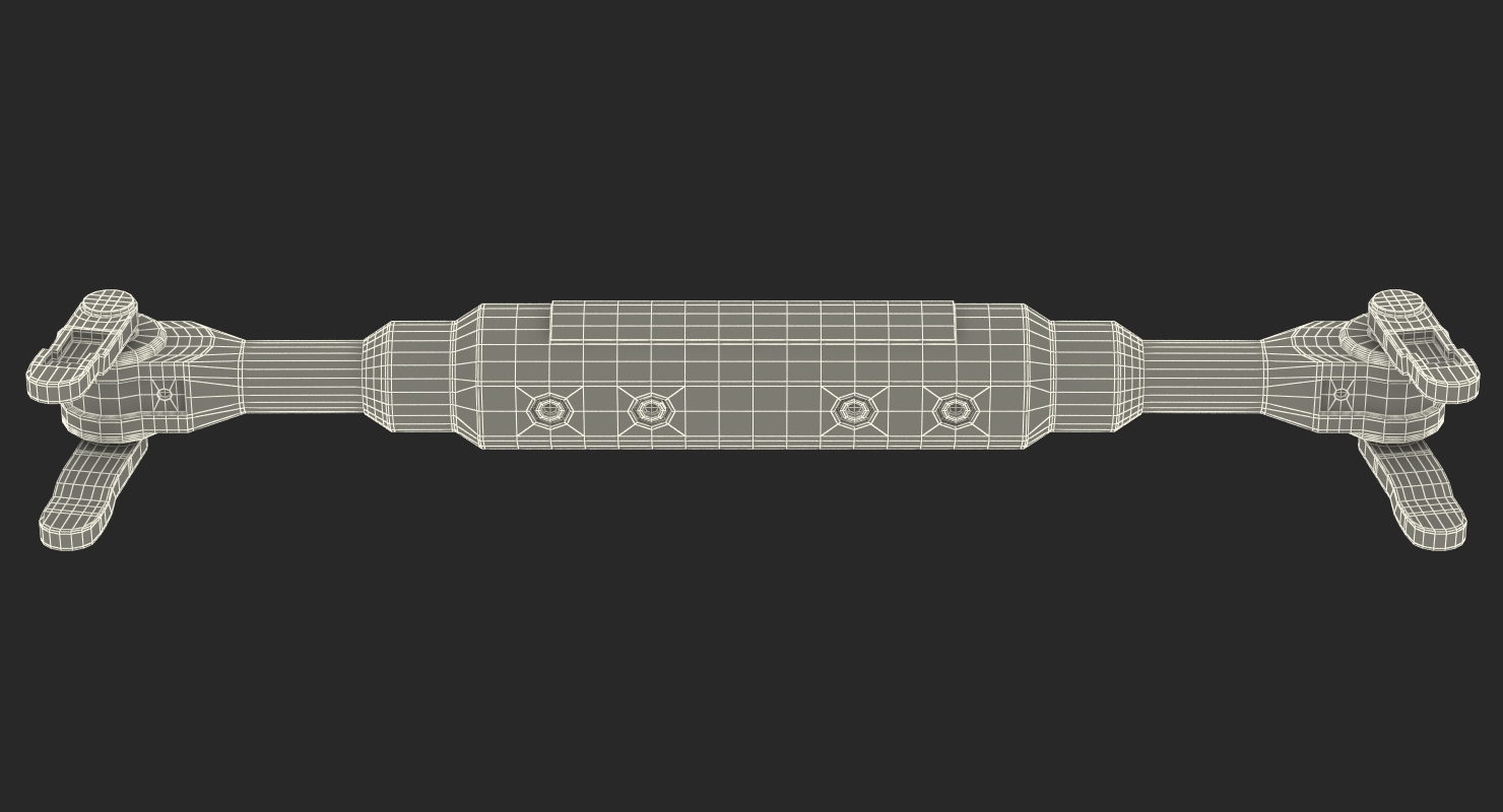 3D model Anodized Ram Hydraulic Cylinder 3 Sci Fi