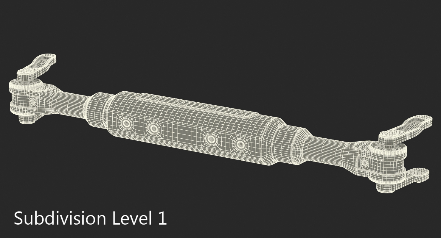 3D model Anodized Ram Hydraulic Cylinder 3 Sci Fi