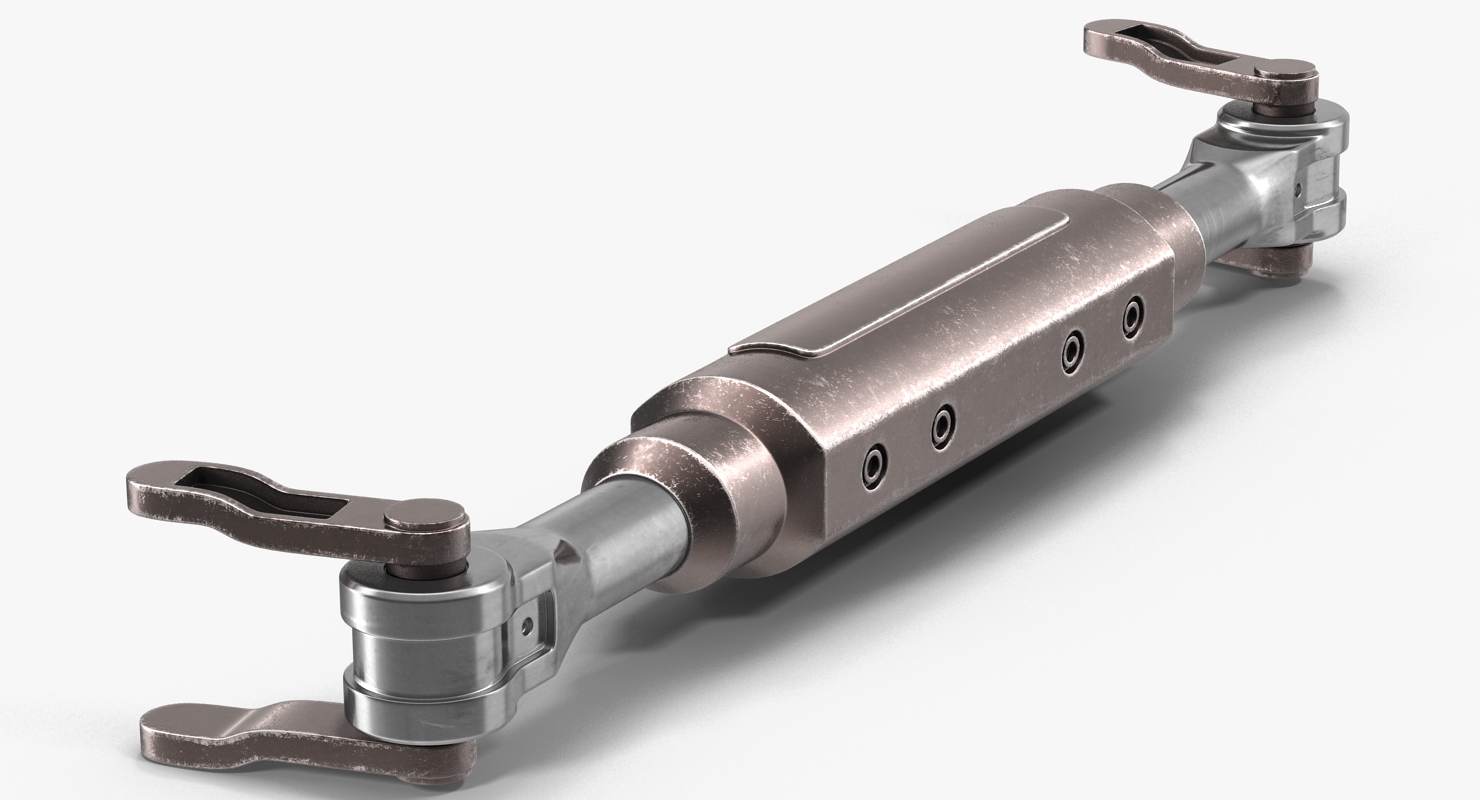 3D model Anodized Ram Hydraulic Cylinder 3 Sci Fi