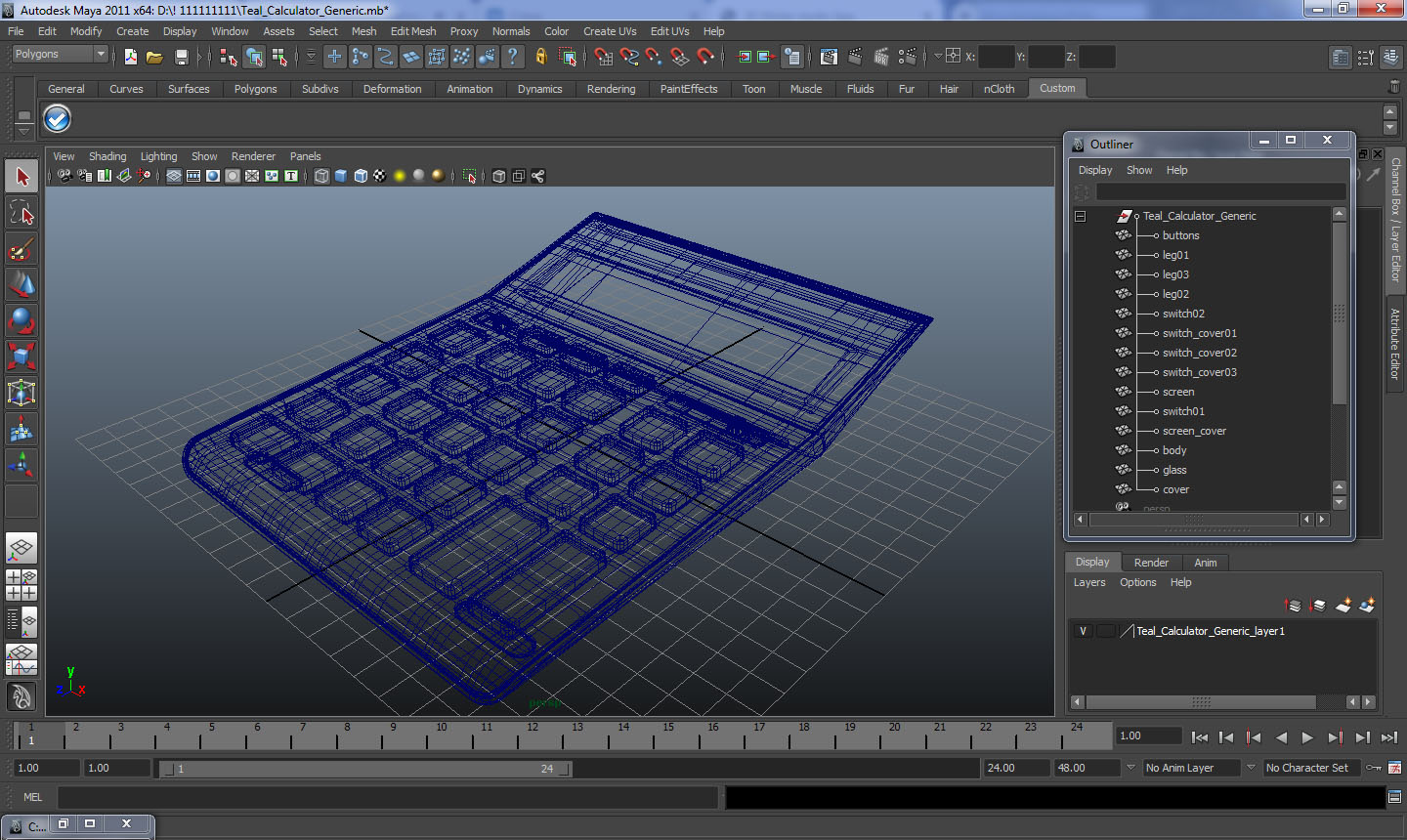 3D Grey Calculator Generic model