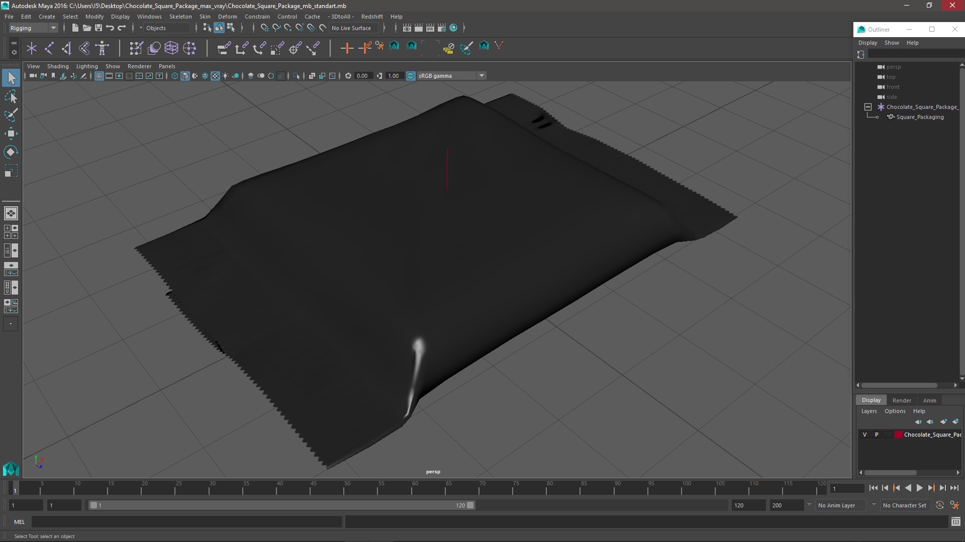Chocolate Square Package 3D model
