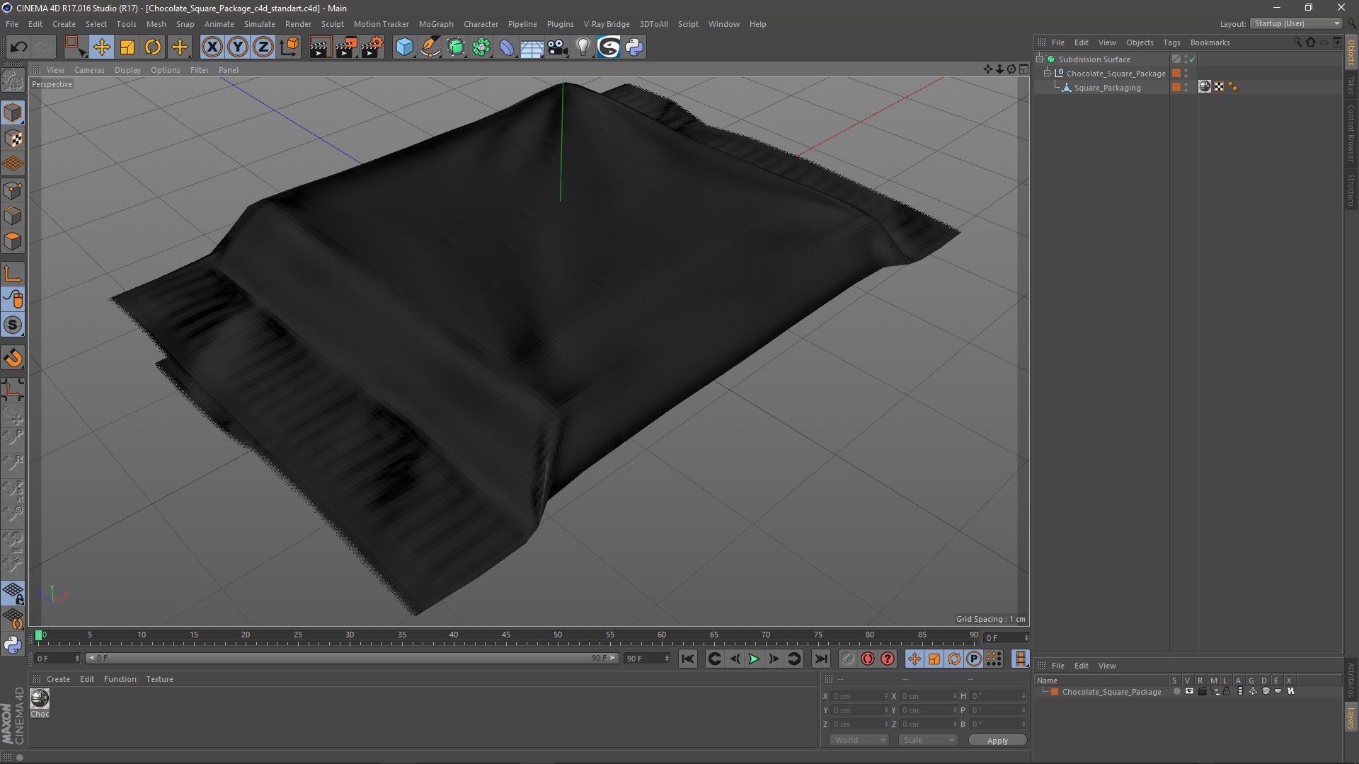 Chocolate Square Package 3D model