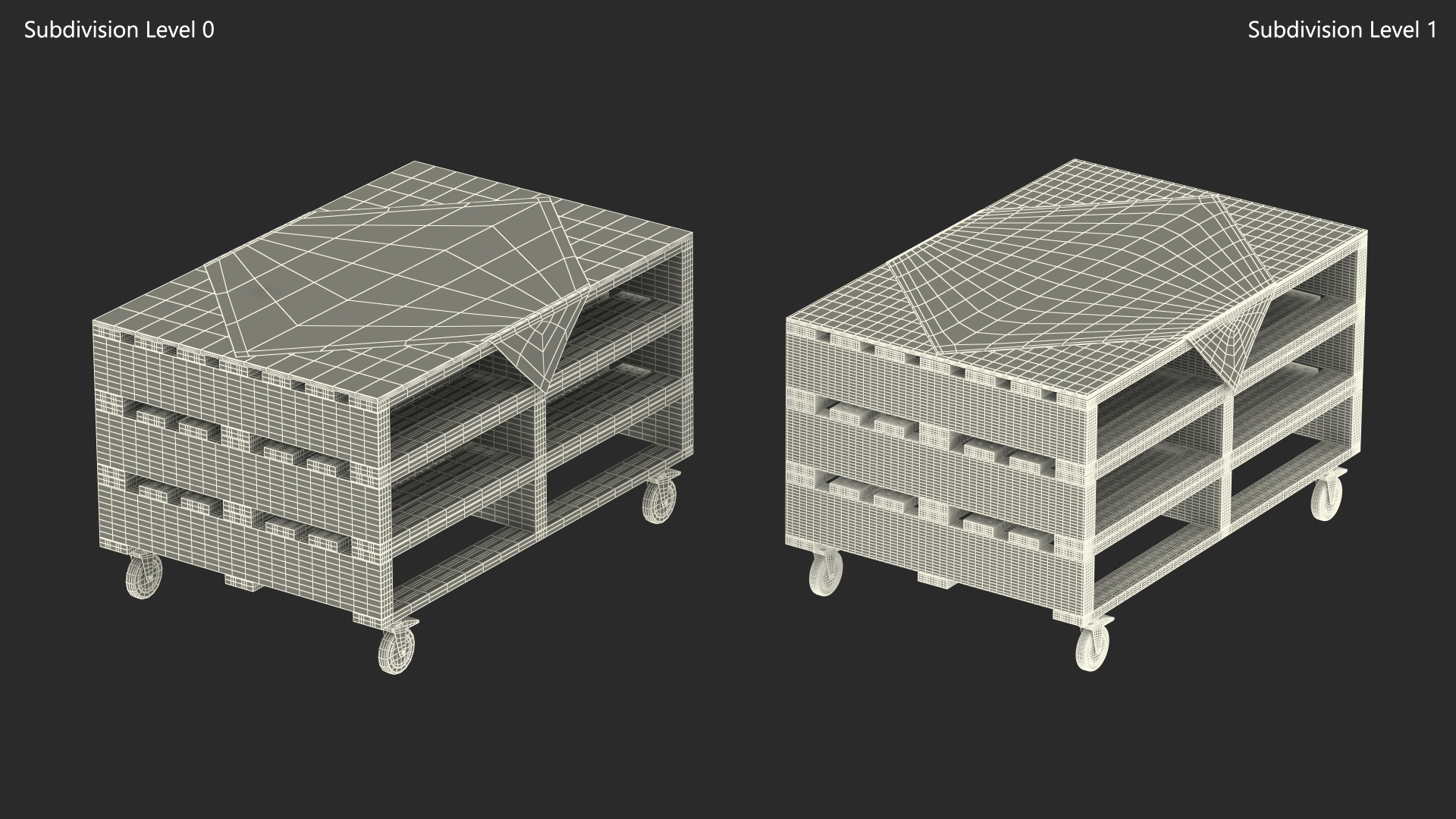 3D model Pallet Coffee Table White