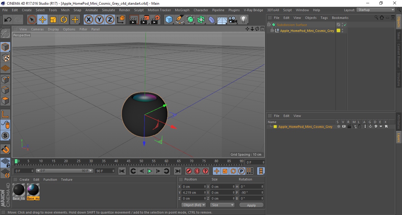 3D model Apple HomePod Mini Cosmic Grey