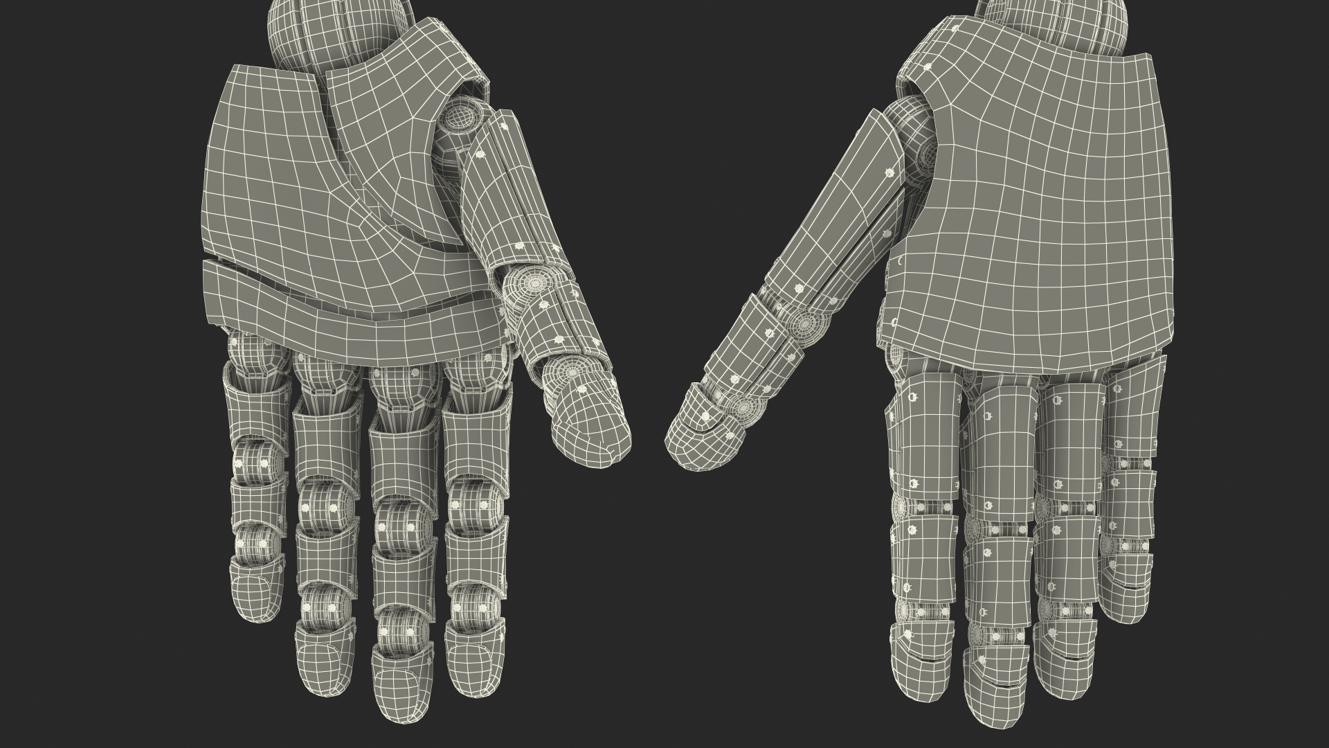 Cyborg Hand Rigged for Cinema 4D 3D