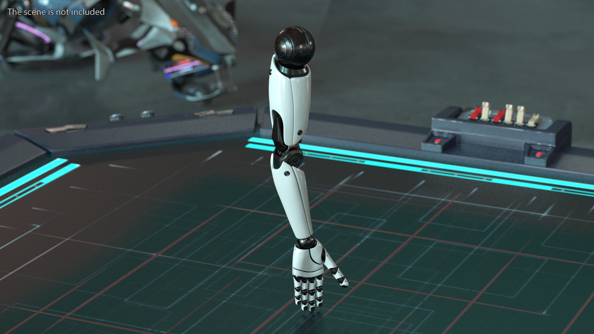 Cyborg Hand Rigged for Cinema 4D 3D