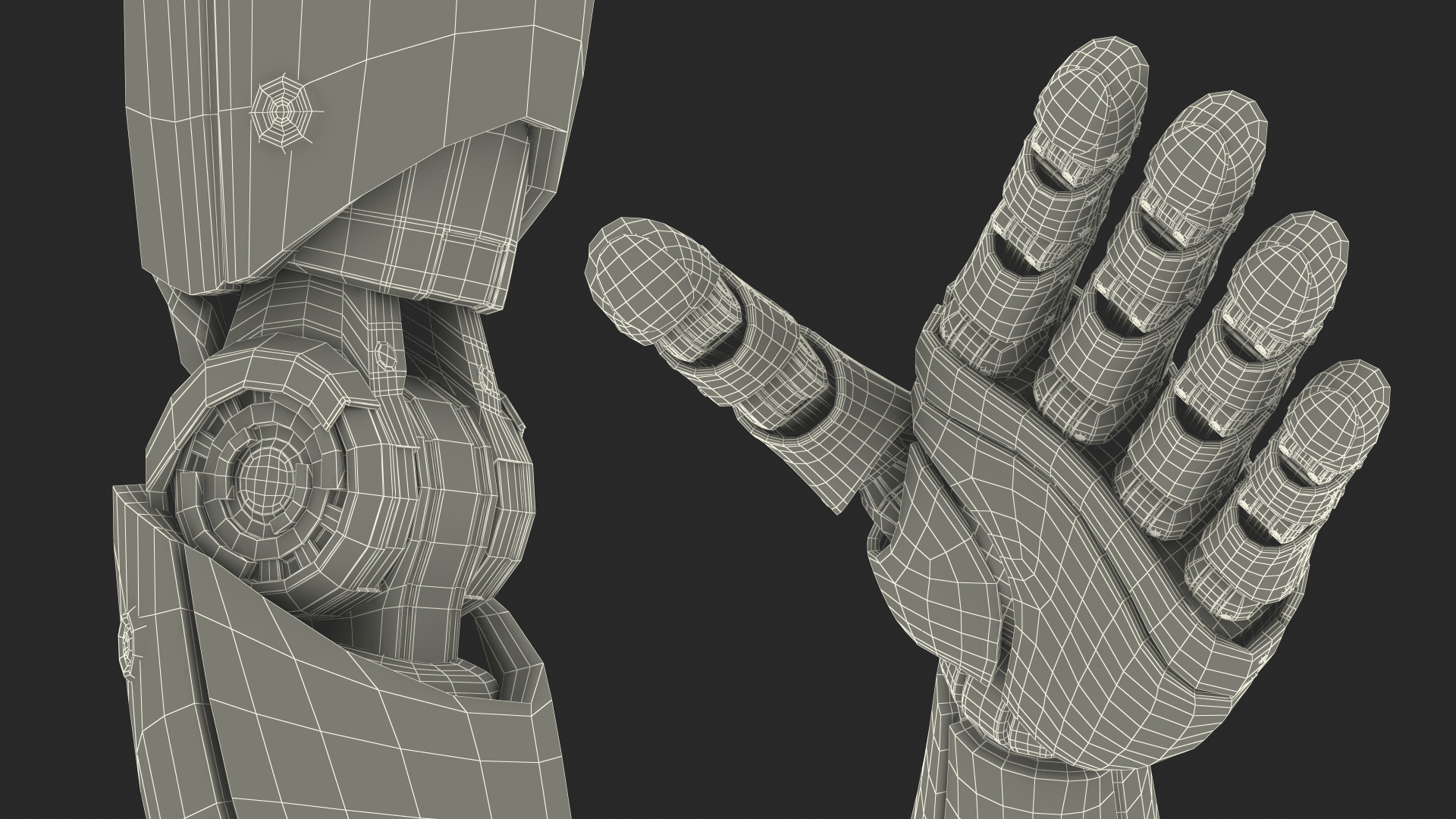 Cyborg Hand Rigged for Cinema 4D 3D