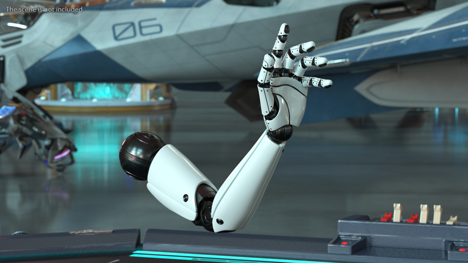 Cyborg Hand Rigged for Cinema 4D 3D