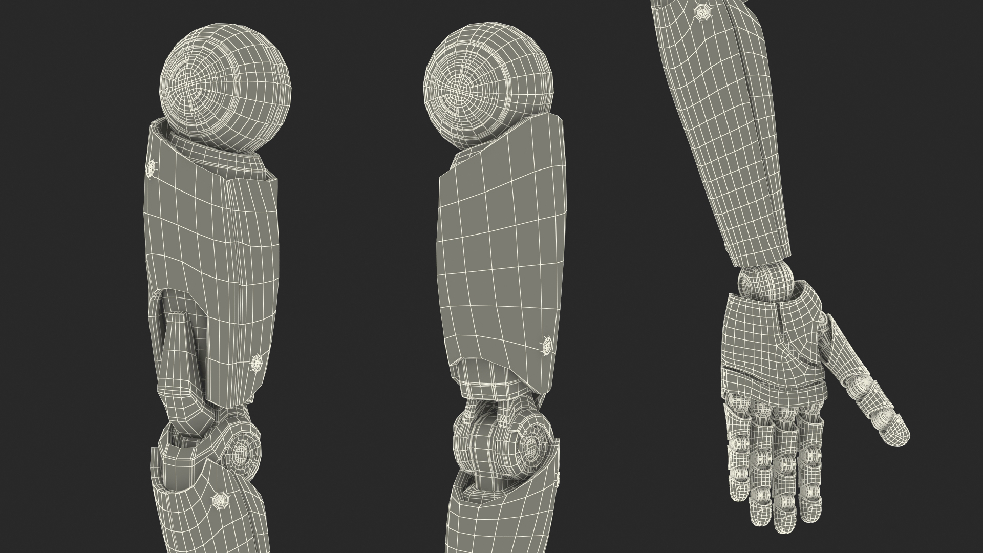 Cyborg Hand Rigged for Cinema 4D 3D