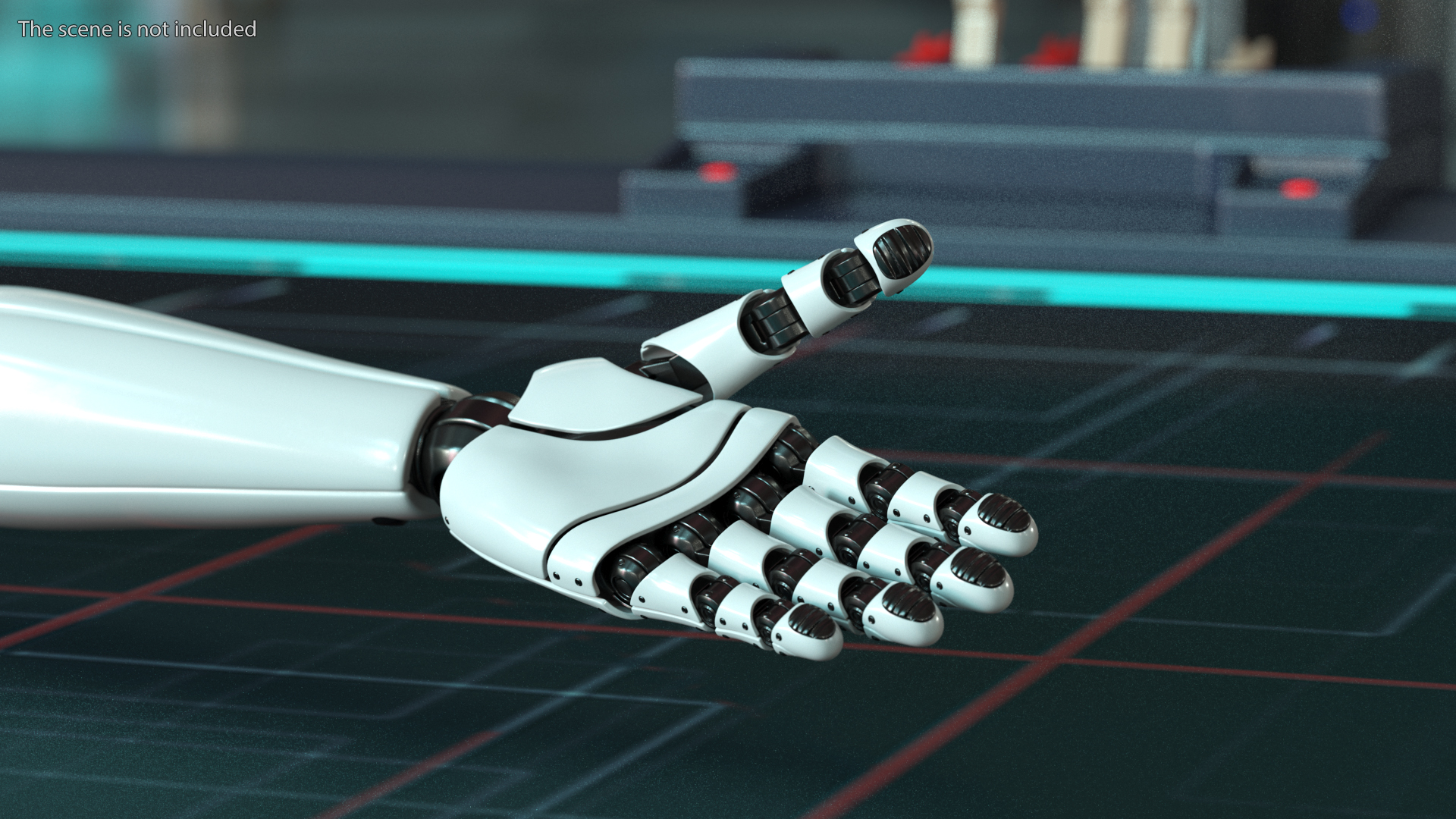 Cyborg Hand Rigged for Cinema 4D 3D