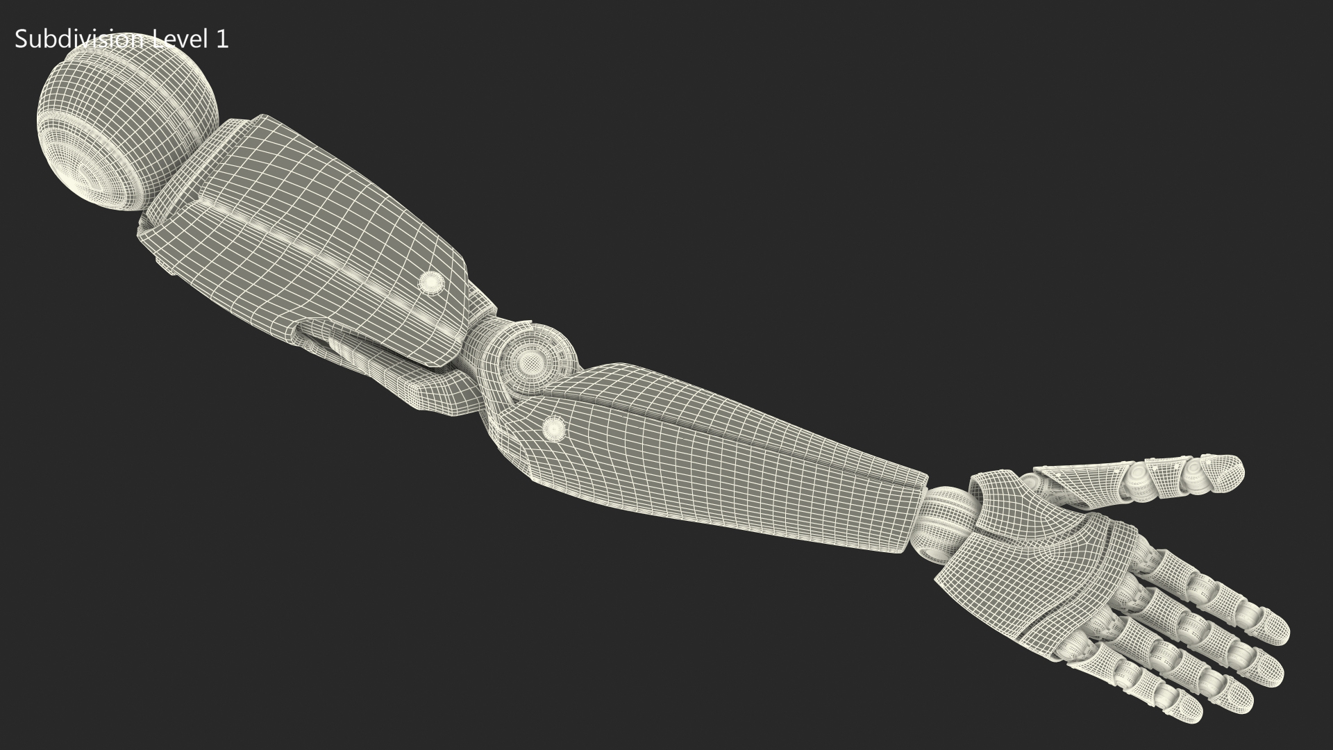 Cyborg Hand Rigged for Cinema 4D 3D
