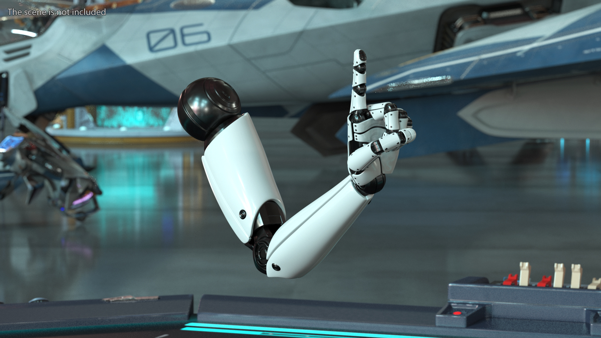 Cyborg Hand Rigged for Cinema 4D 3D