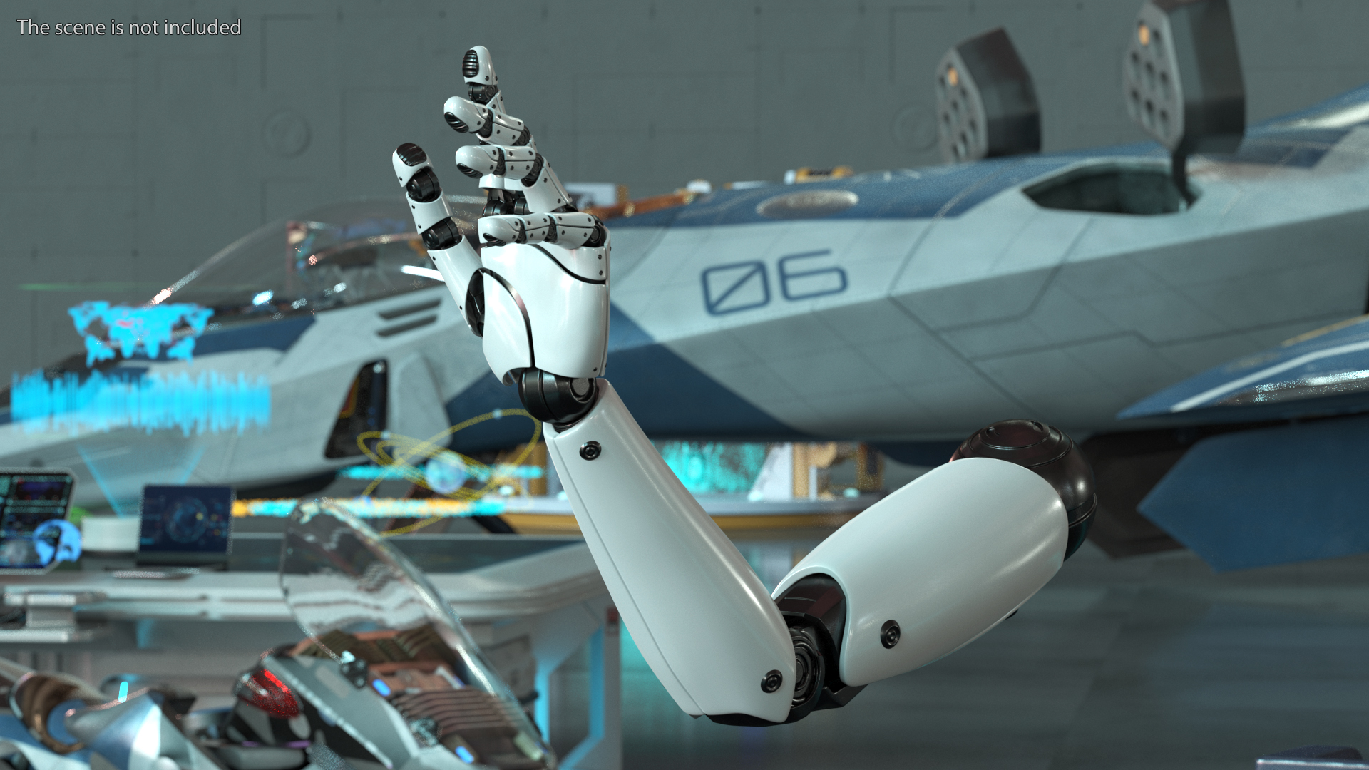 Cyborg Hand Rigged for Cinema 4D 3D