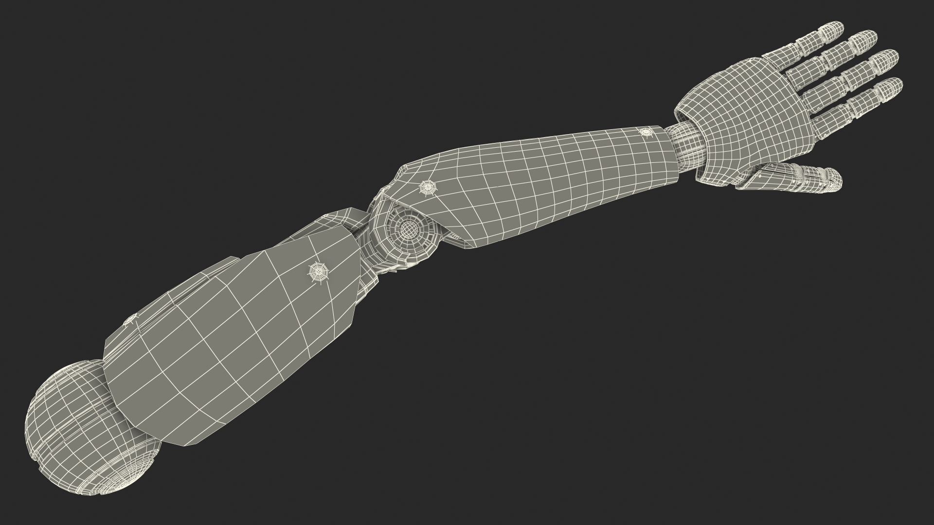 Cyborg Hand Rigged for Cinema 4D 3D