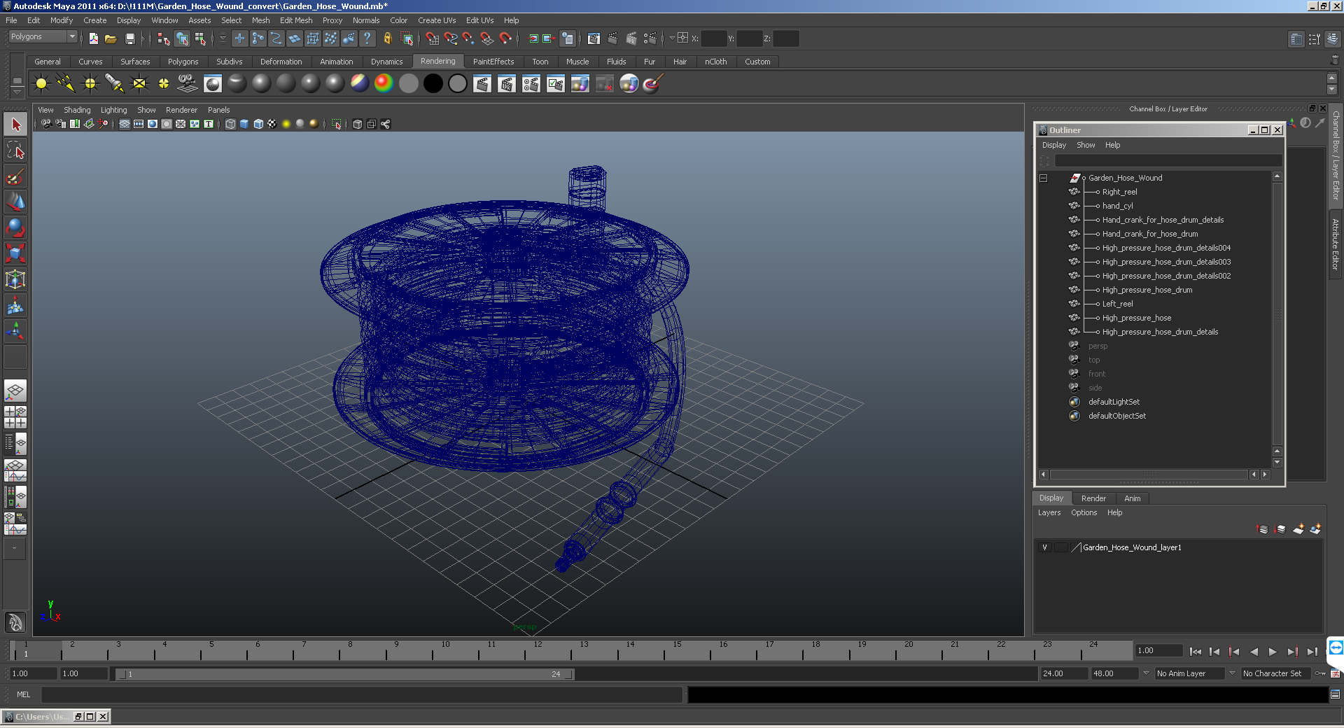 Garden Hose Wound 3D
