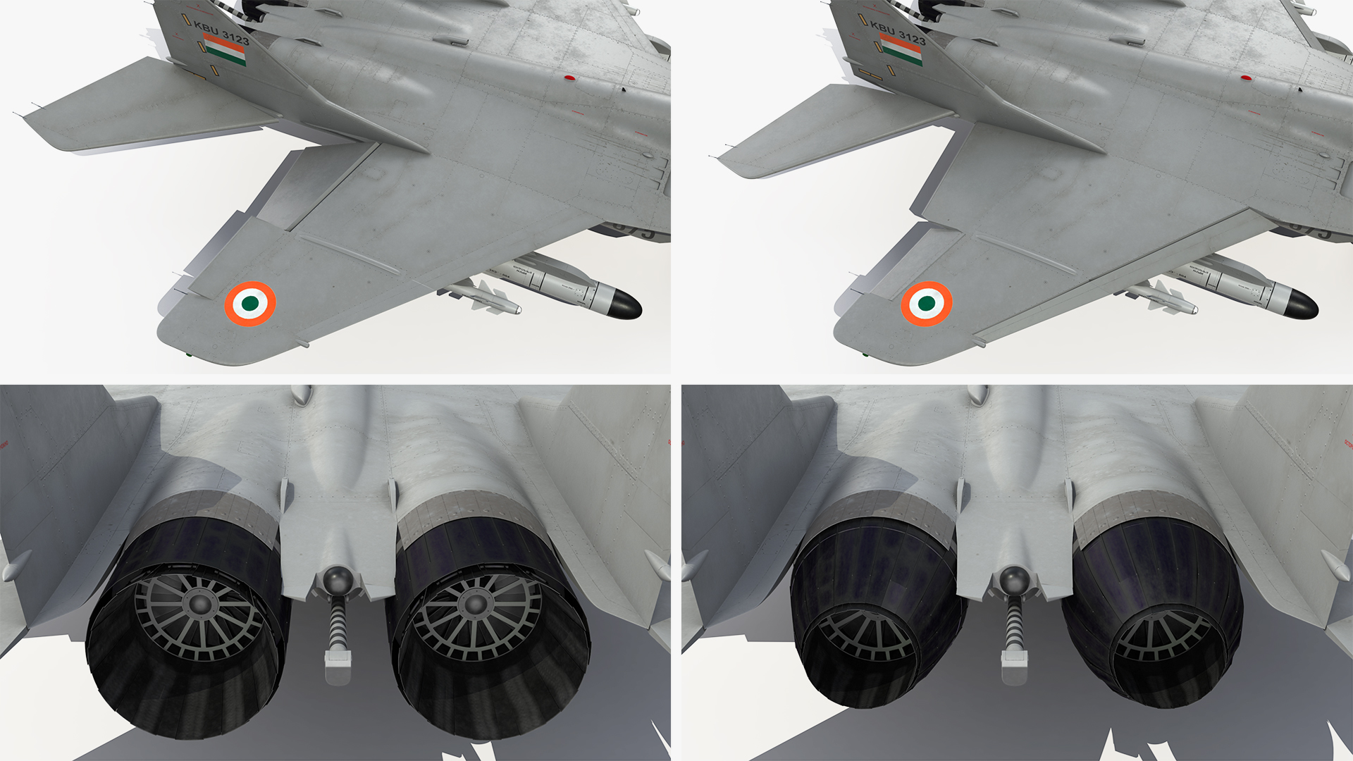 3D model MiG 29K Fulcrum D Indian Navy with Armament Rigged
