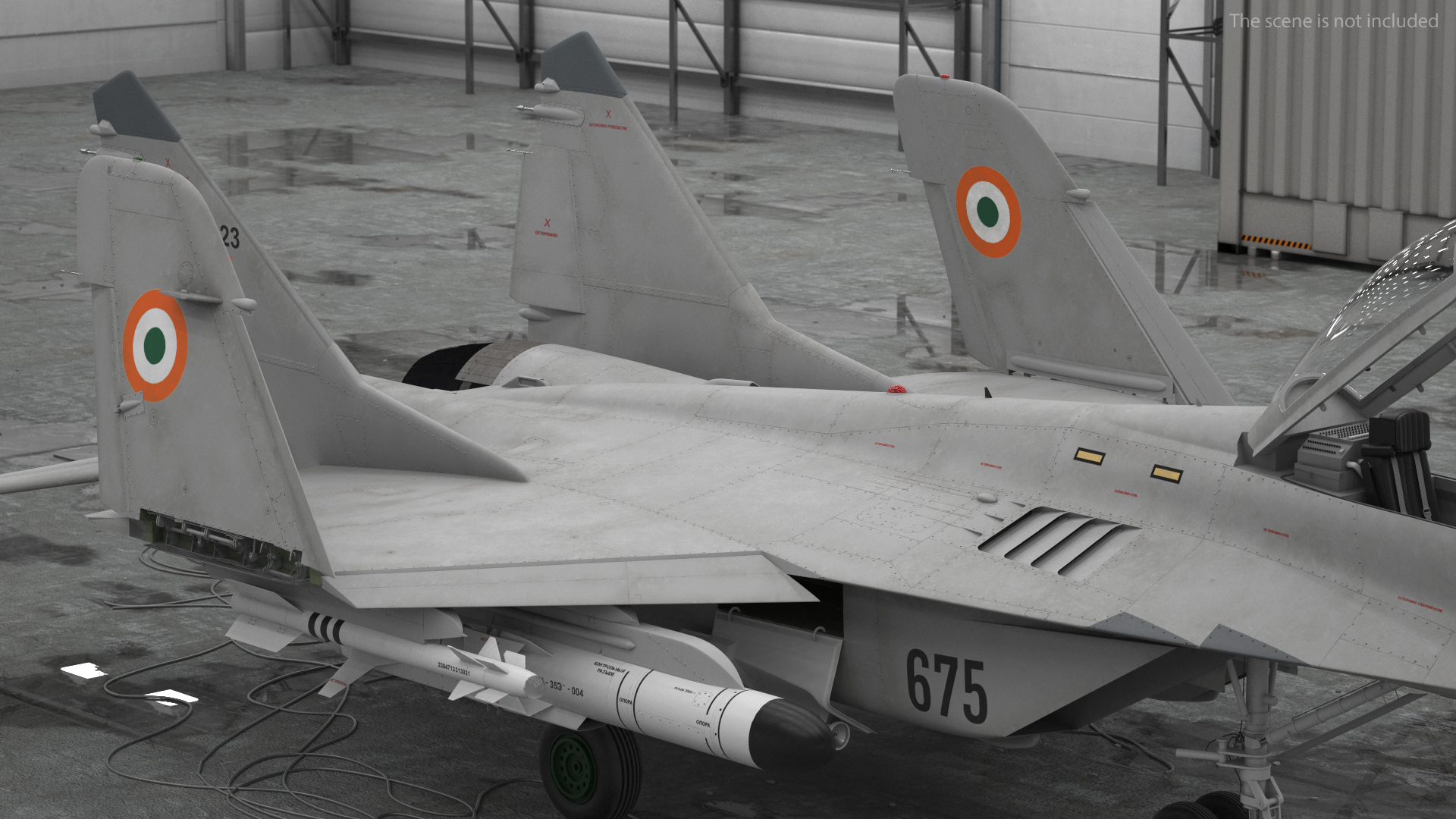 3D model MiG 29K Fulcrum D Indian Navy with Armament Rigged