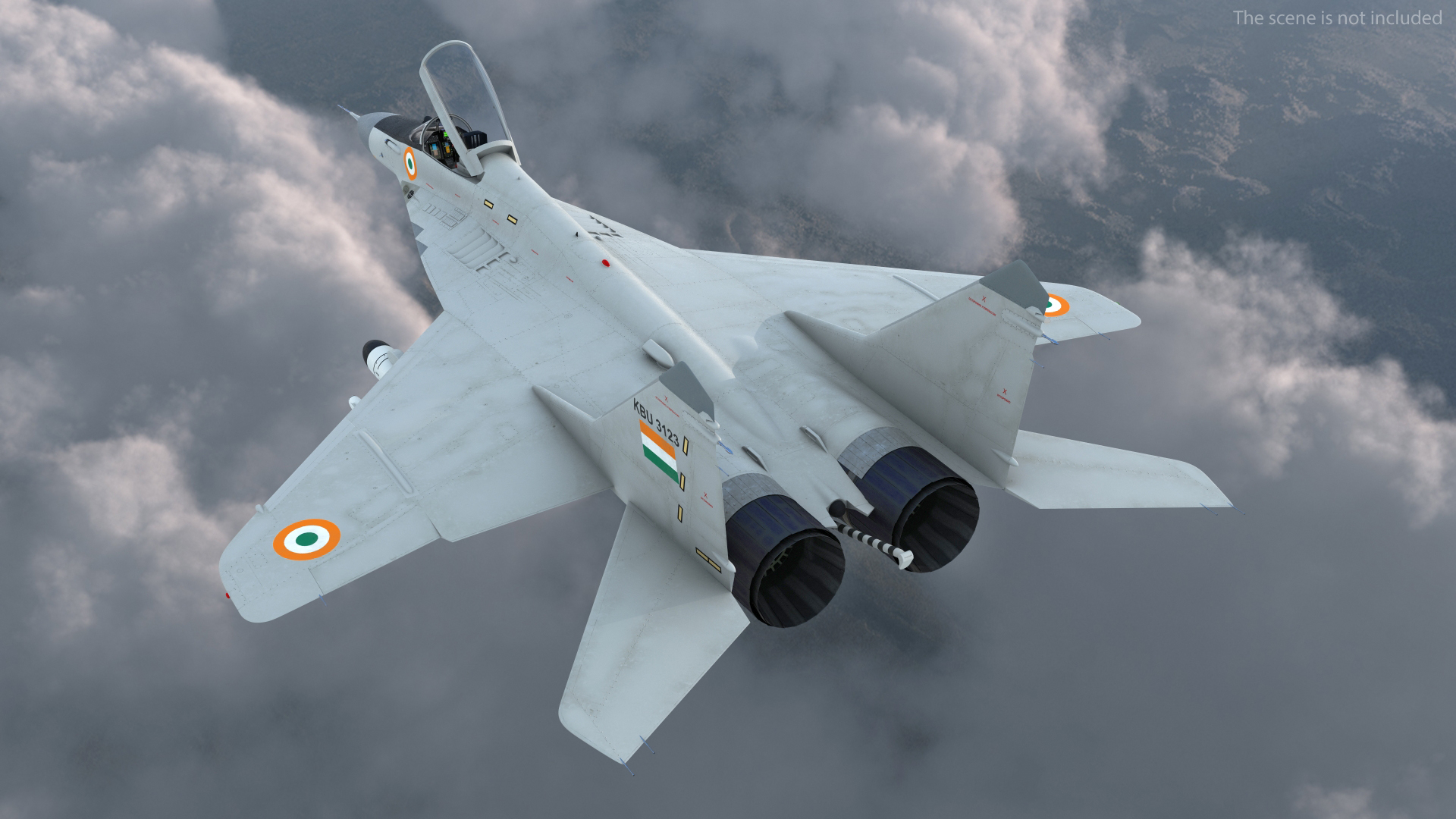 3D model MiG 29K Fulcrum D Indian Navy with Armament Rigged