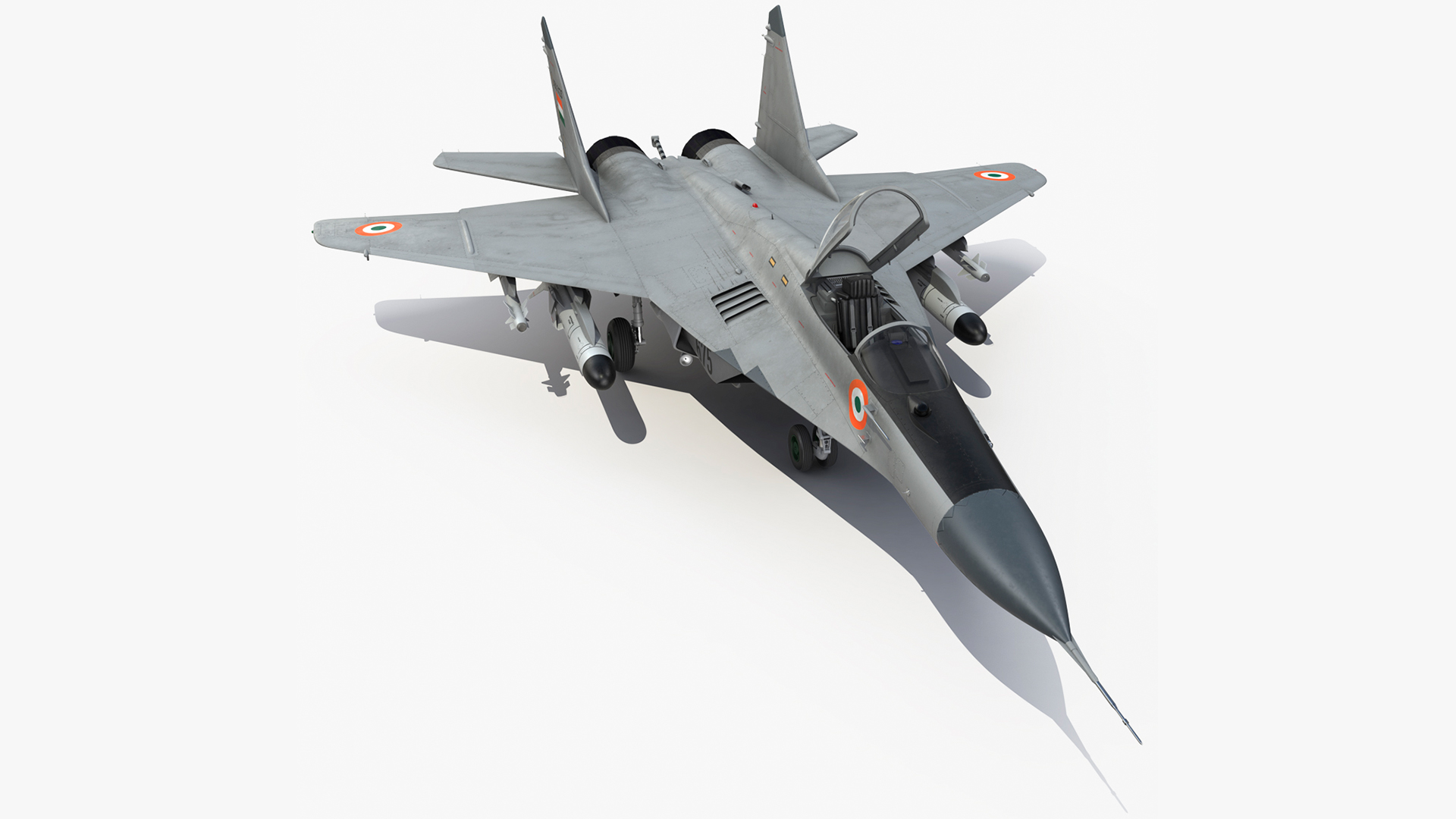 3D model MiG 29K Fulcrum D Indian Navy with Armament Rigged