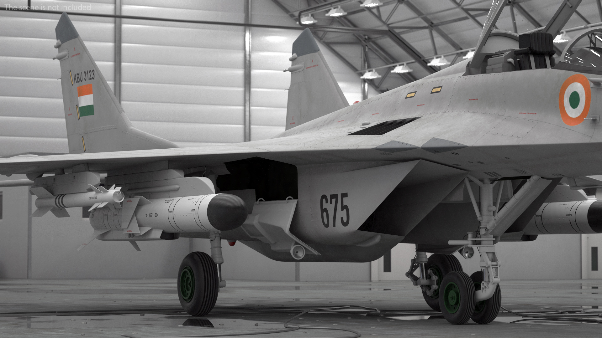 3D model MiG 29K Fulcrum D Indian Navy with Armament Rigged