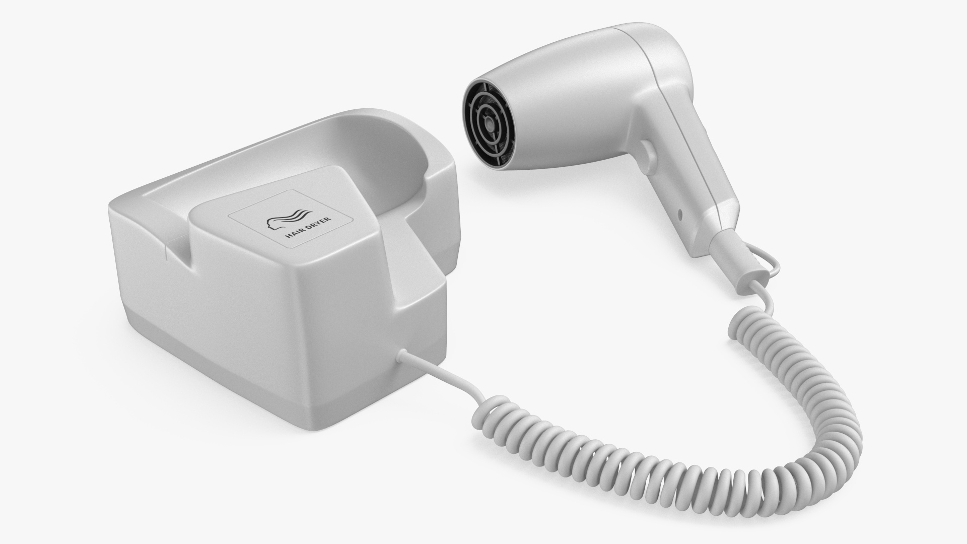 Hotel Hair Dryer Dismounted 3D