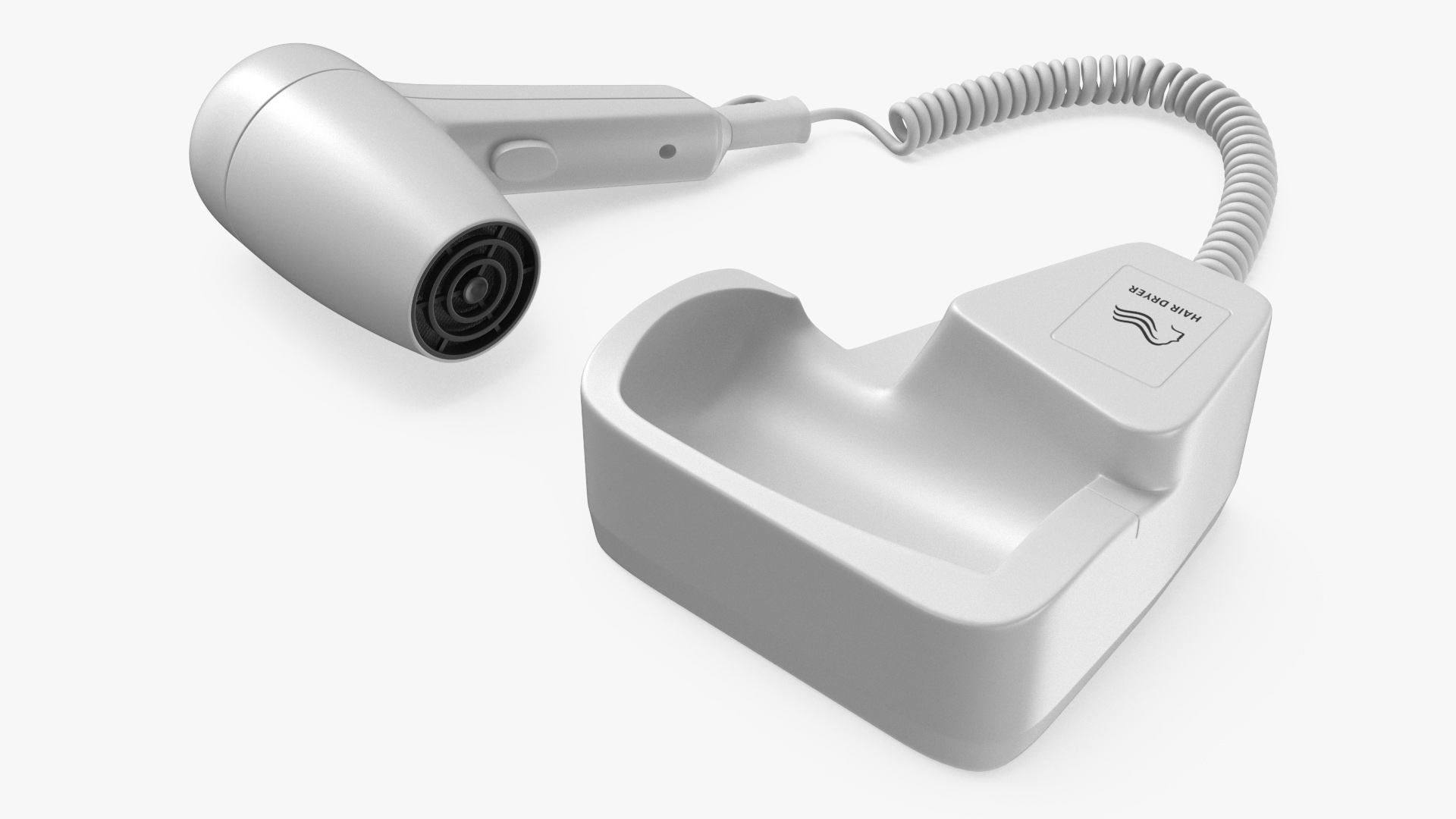 Hotel Hair Dryer Dismounted 3D