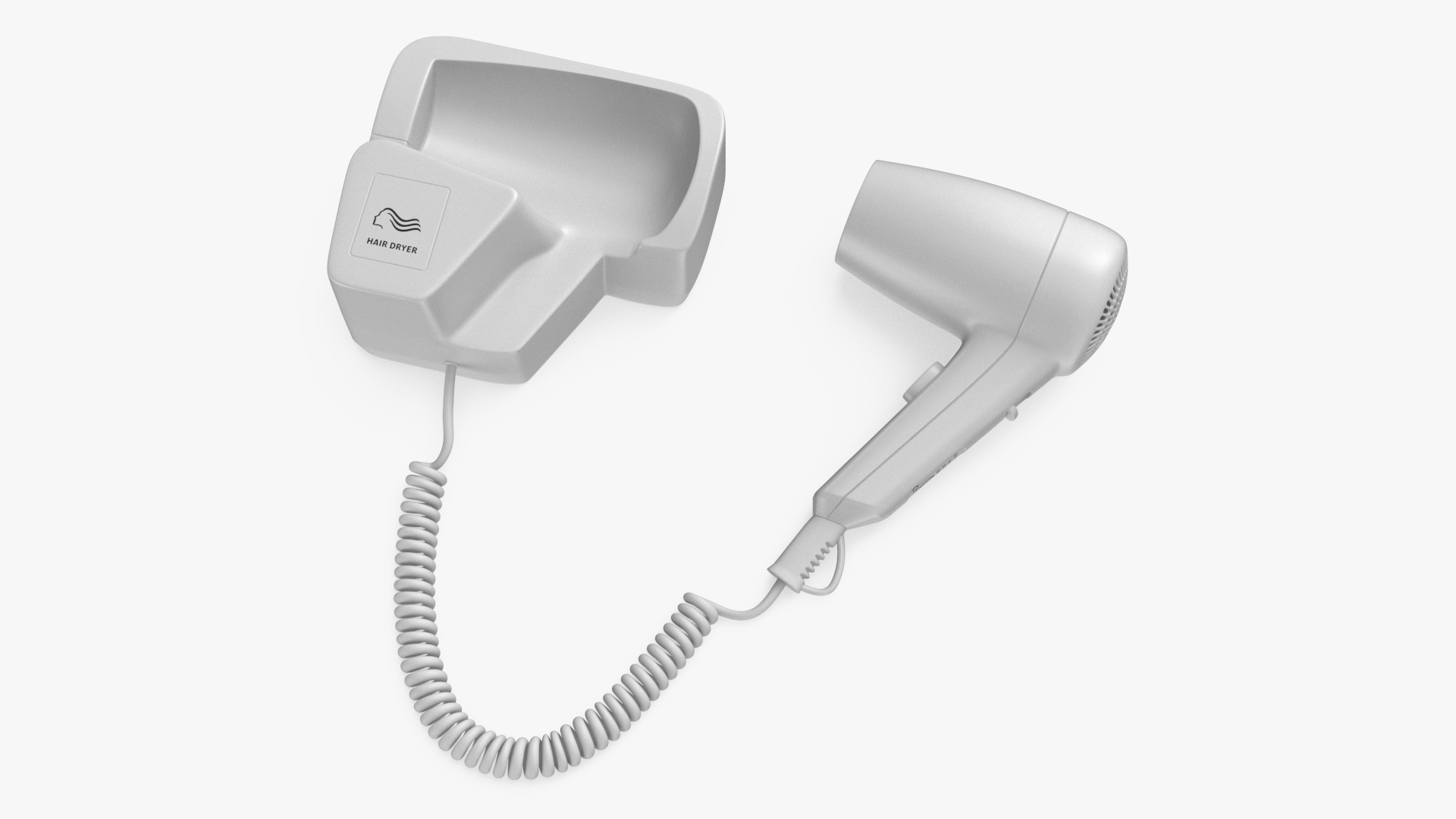 Hotel Hair Dryer Dismounted 3D
