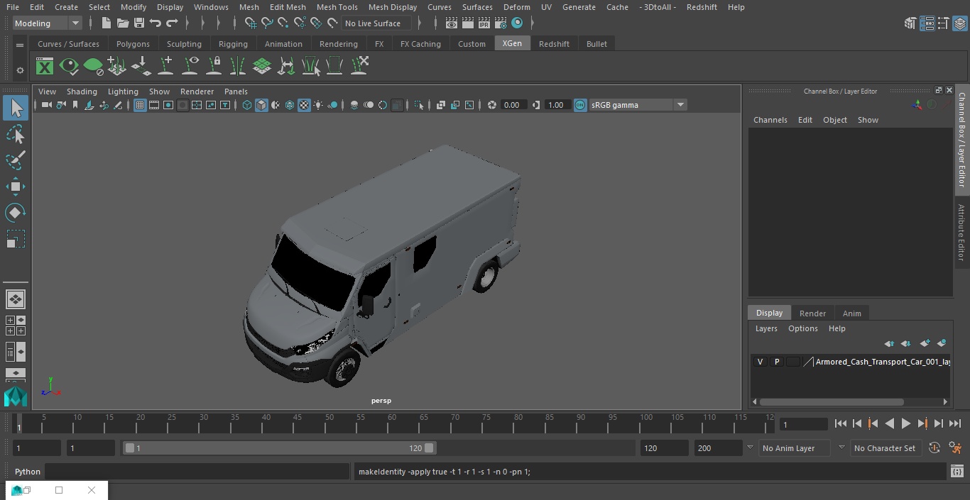 3D Armored Cash Transport Car