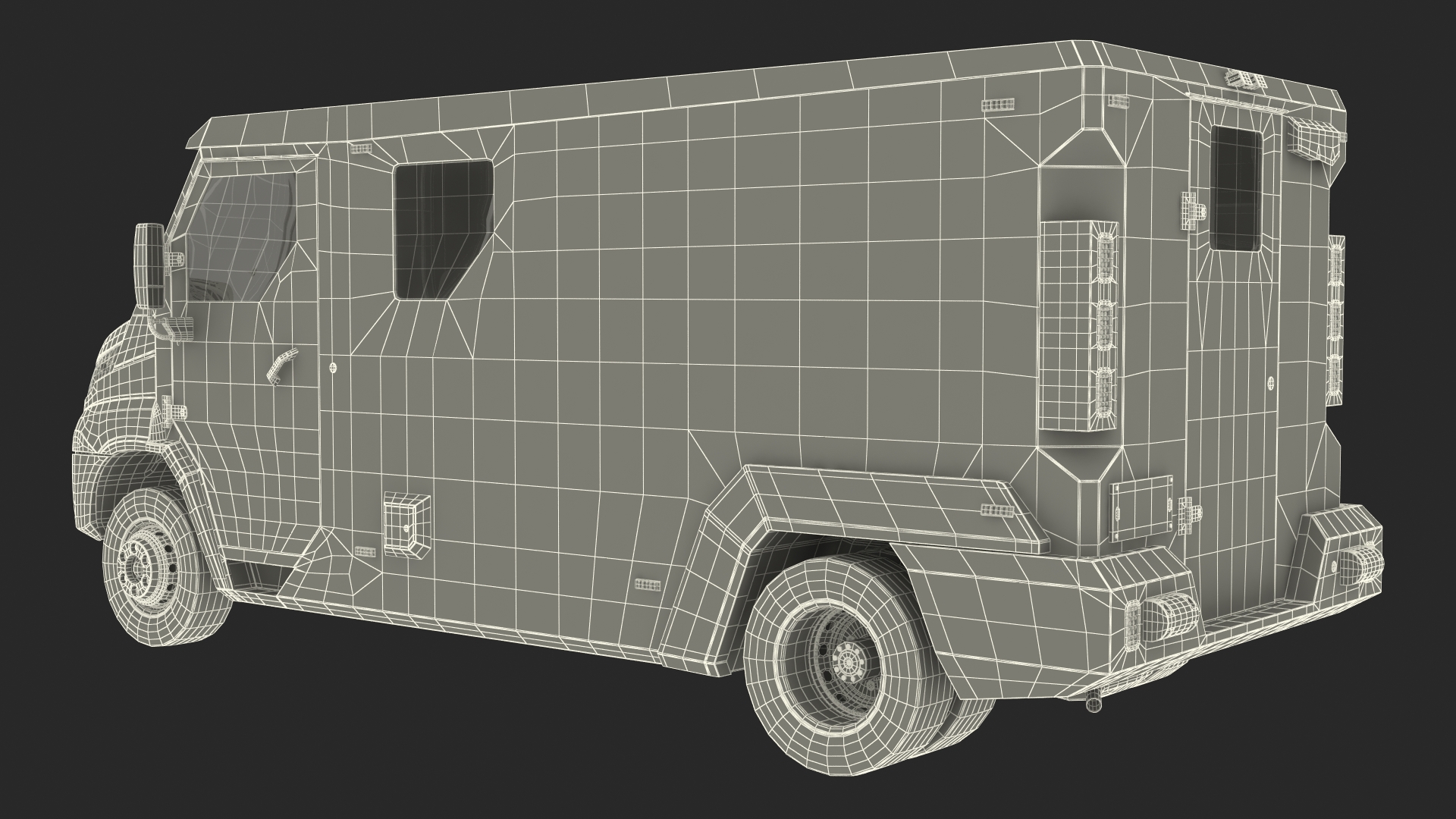 3D Armored Cash Transport Car