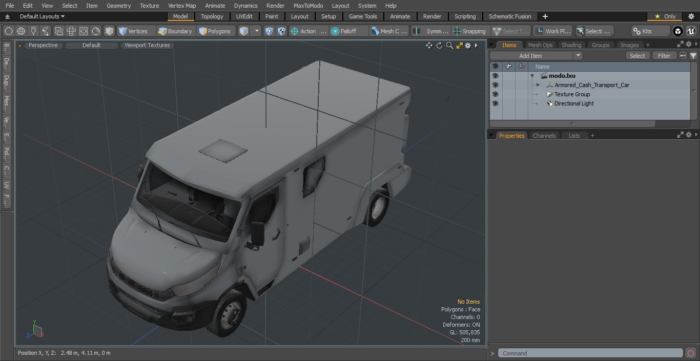3D Armored Cash Transport Car