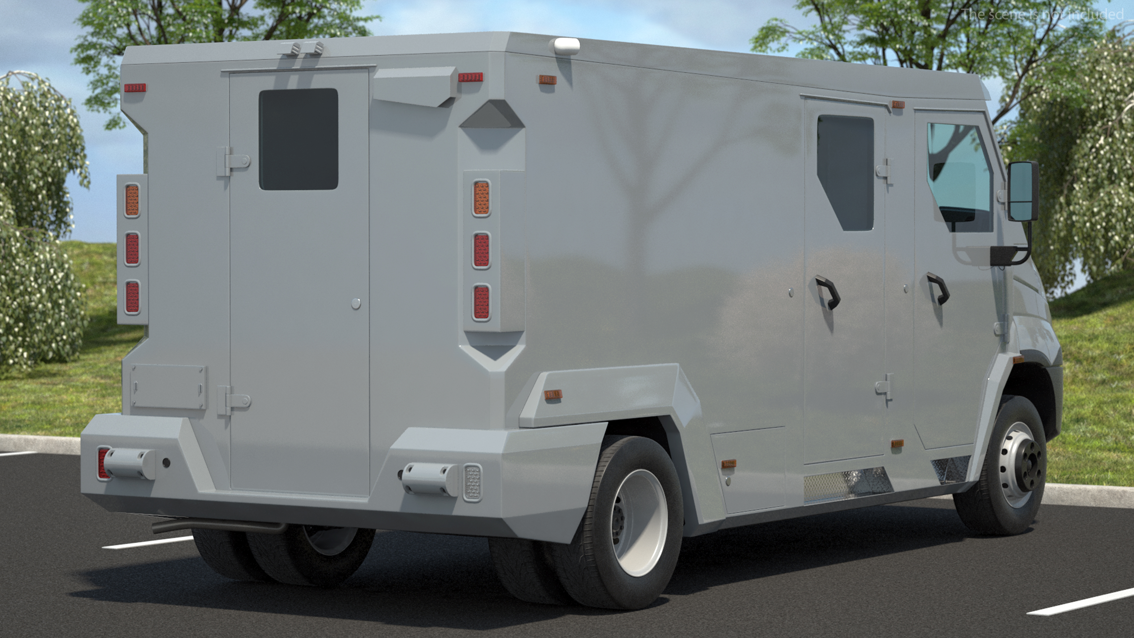 3D Armored Cash Transport Car