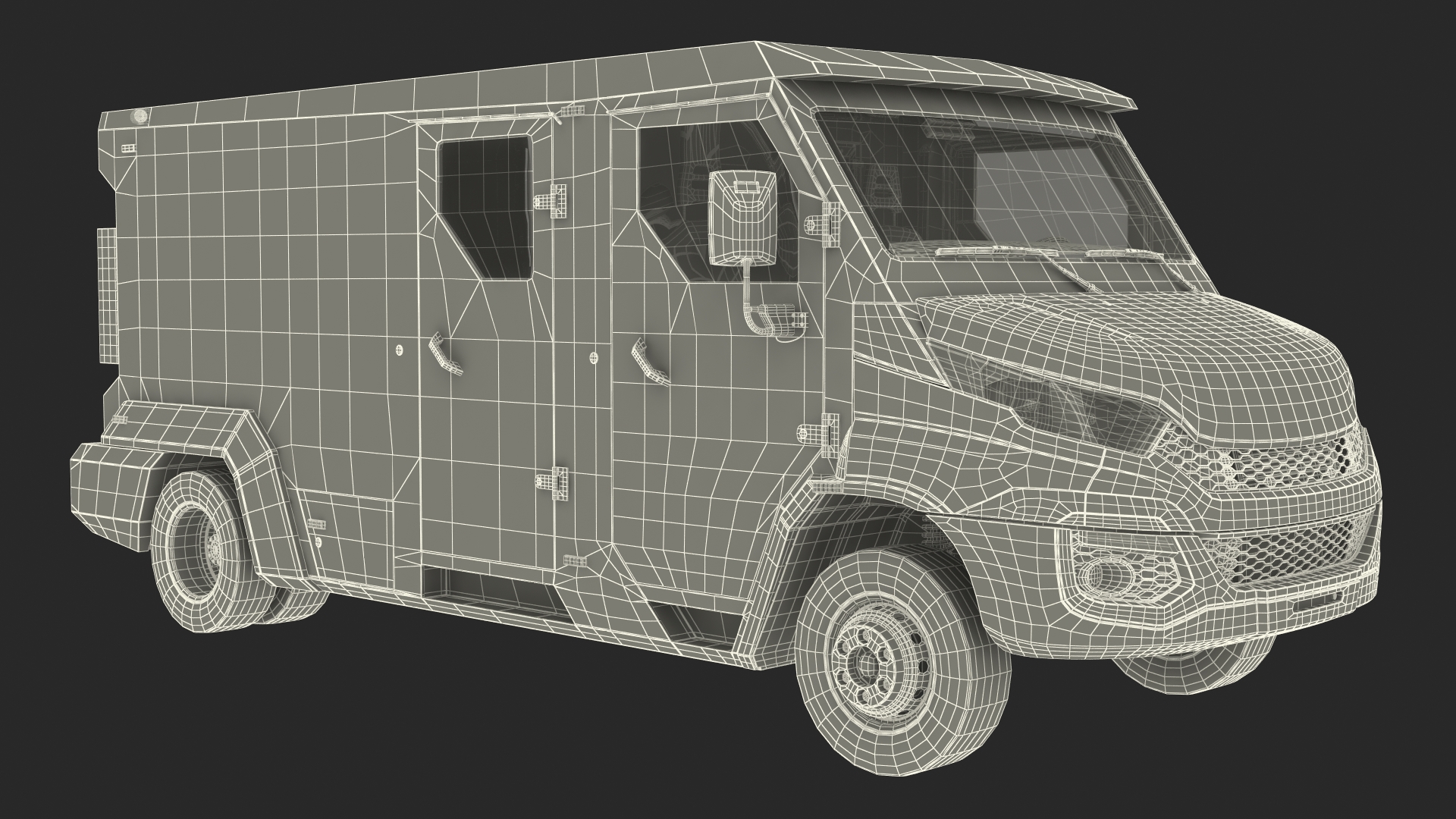 3D Armored Cash Transport Car