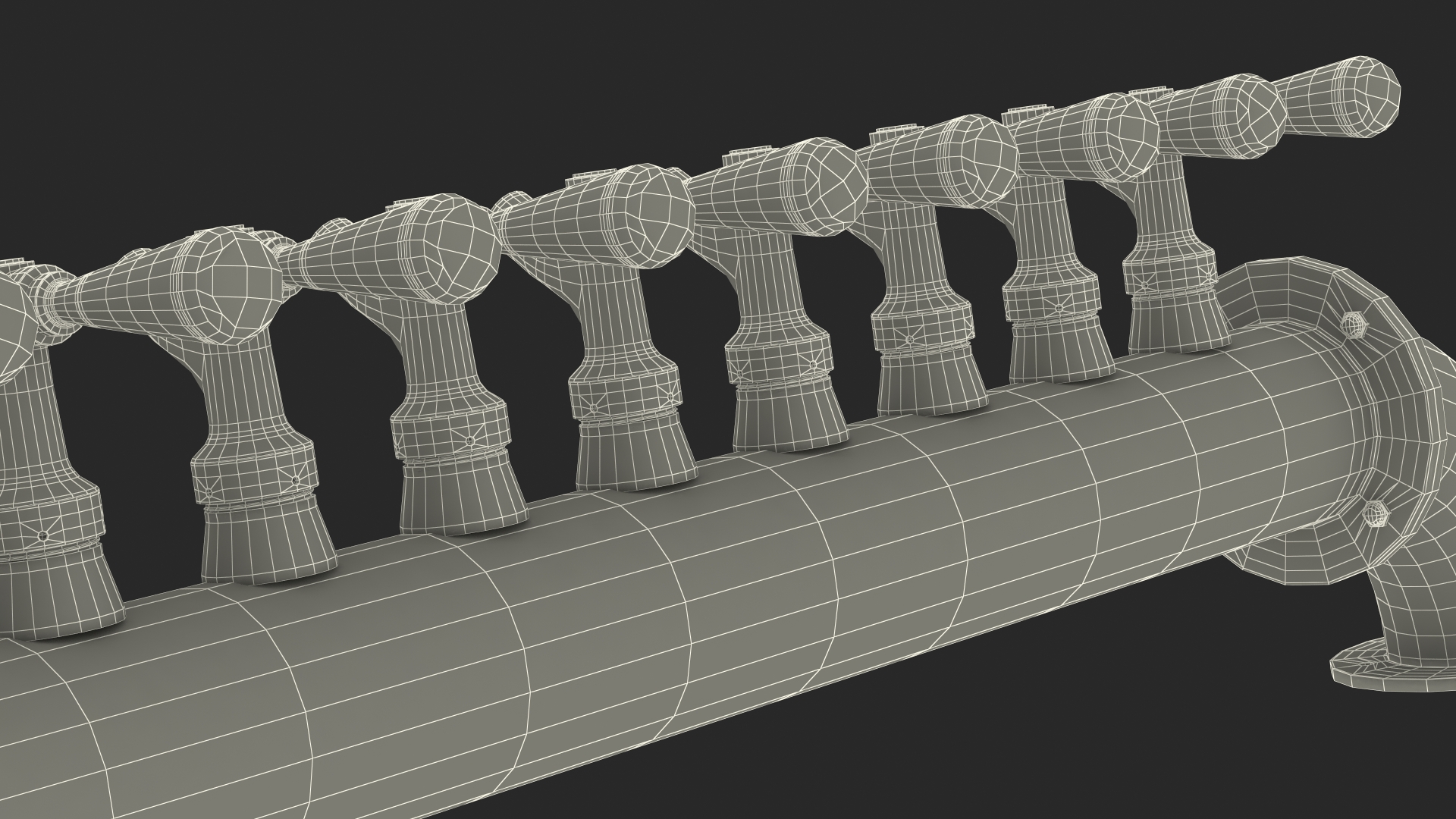 Wall Mount Rail Draft Beer Tower 3D
