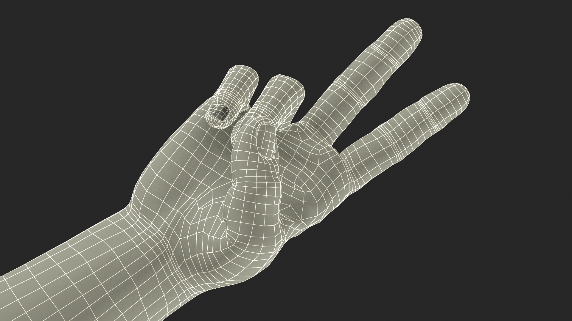 3D Afro American Male Victory Sign Pose